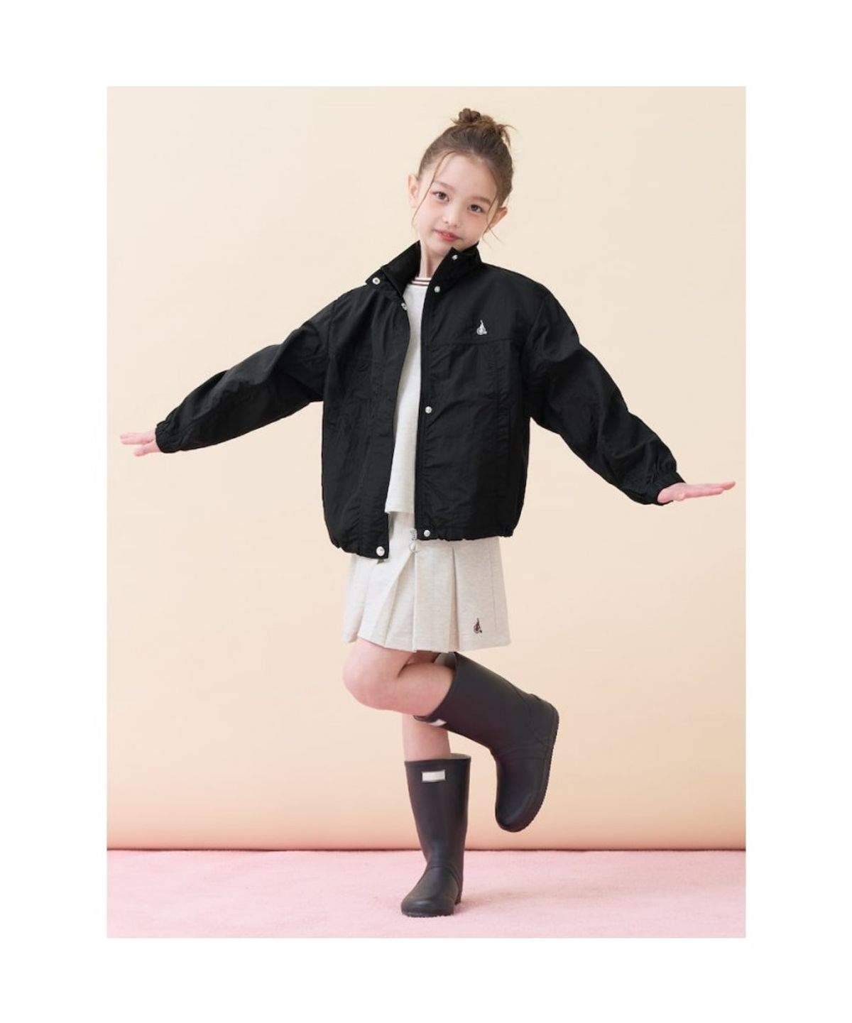 빈폴 키즈(BEANPOLE KIDS) 여아 경량 글로시점퍼  블랙 (BI6739G905)