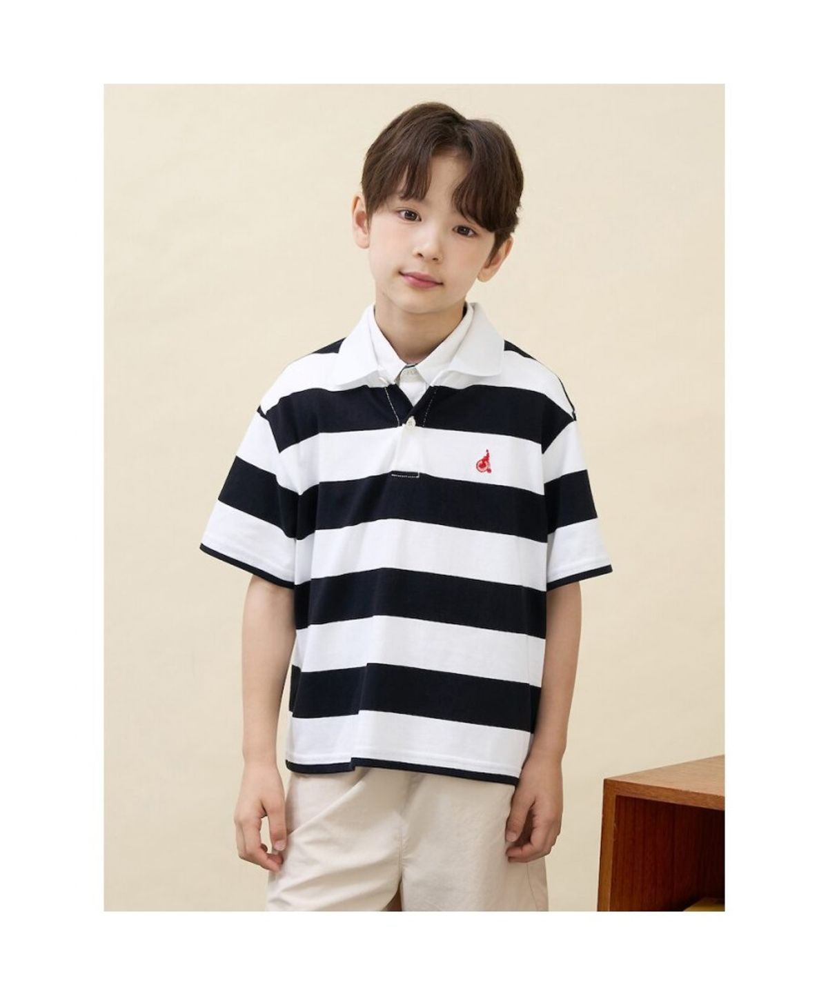 빈폴 키즈(BEANPOLE KIDS) 빅 스트라이프 칼라 상하세트  블랙 (BI6742U025)