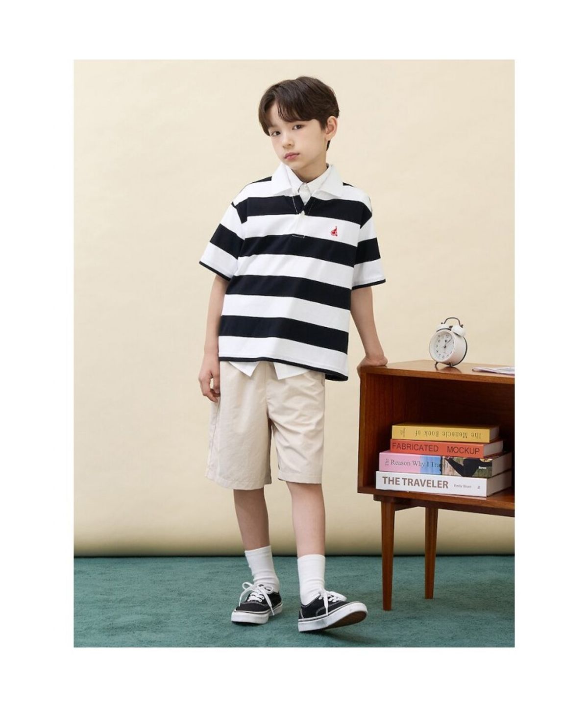 빈폴 키즈(BEANPOLE KIDS) 빅 스트라이프 칼라 상하세트  블랙 (BI6742U025)