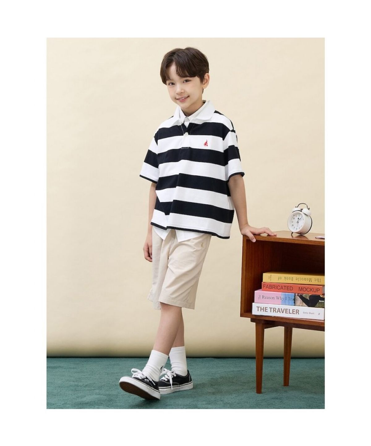 빈폴 키즈(BEANPOLE KIDS) 빅 스트라이프 칼라 상하세트  블랙 (BI6742U025)