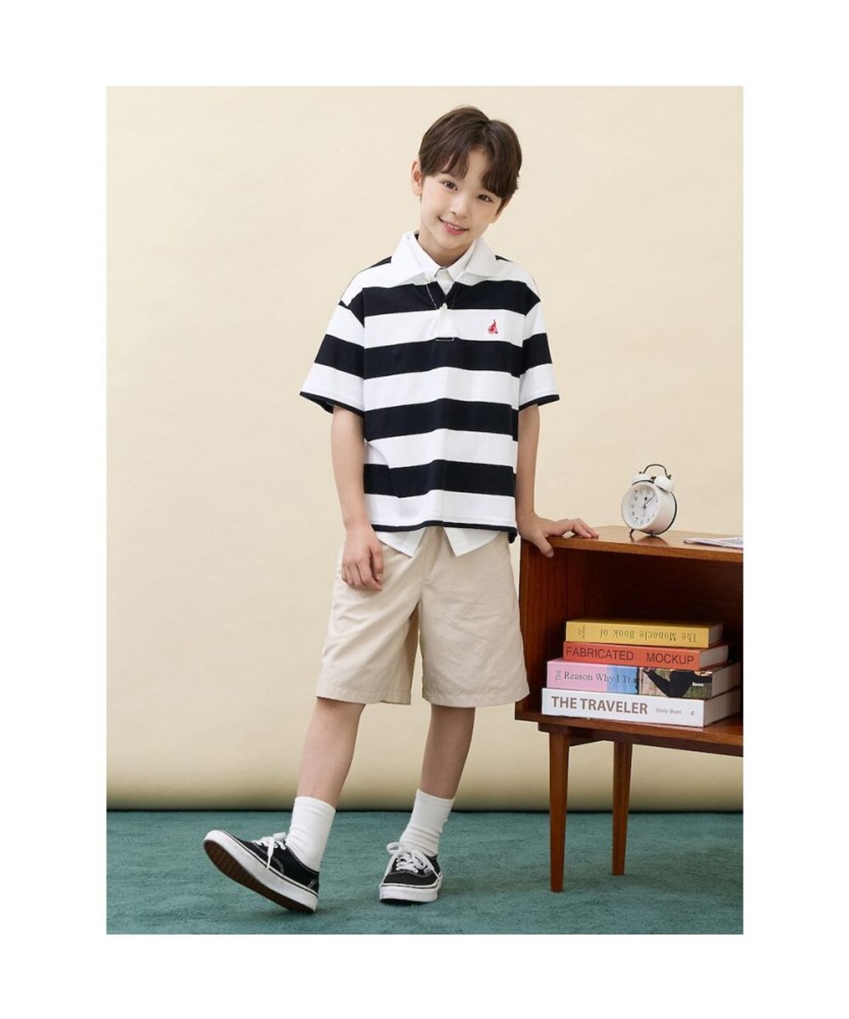빈폴 키즈(BEANPOLE KIDS) 빅 스트라이프 칼라 상하세트  블랙 (BI6742U025)