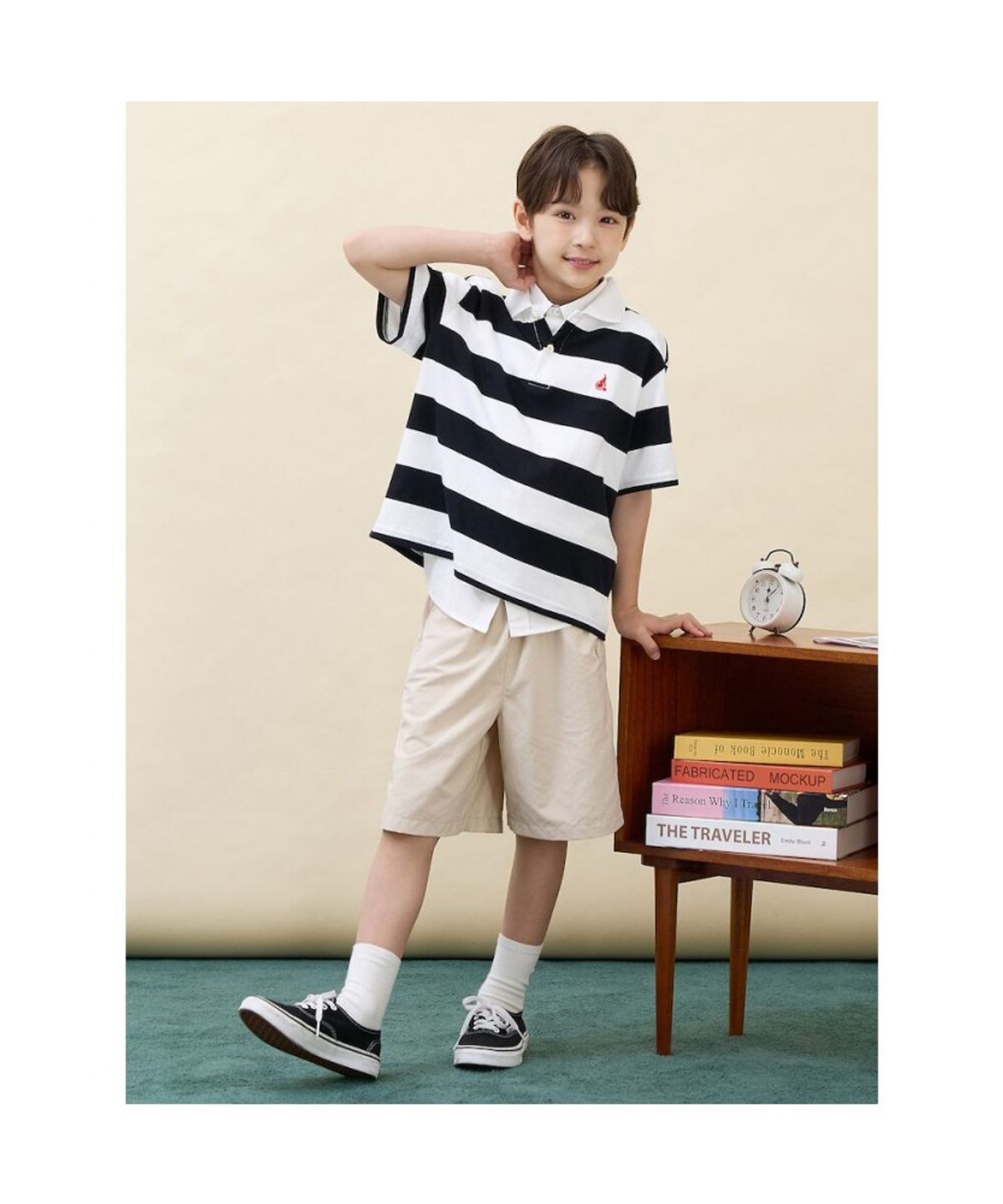 빈폴 키즈(BEANPOLE KIDS) 빅 스트라이프 칼라 상하세트  블랙 (BI6742U025)