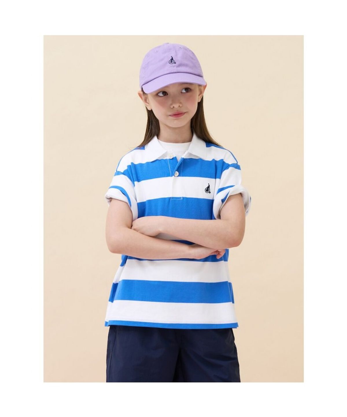 빈폴 키즈(BEANPOLE KIDS) 빅 스트라이프 칼라 상하세트  블루 (BI6742U02P)