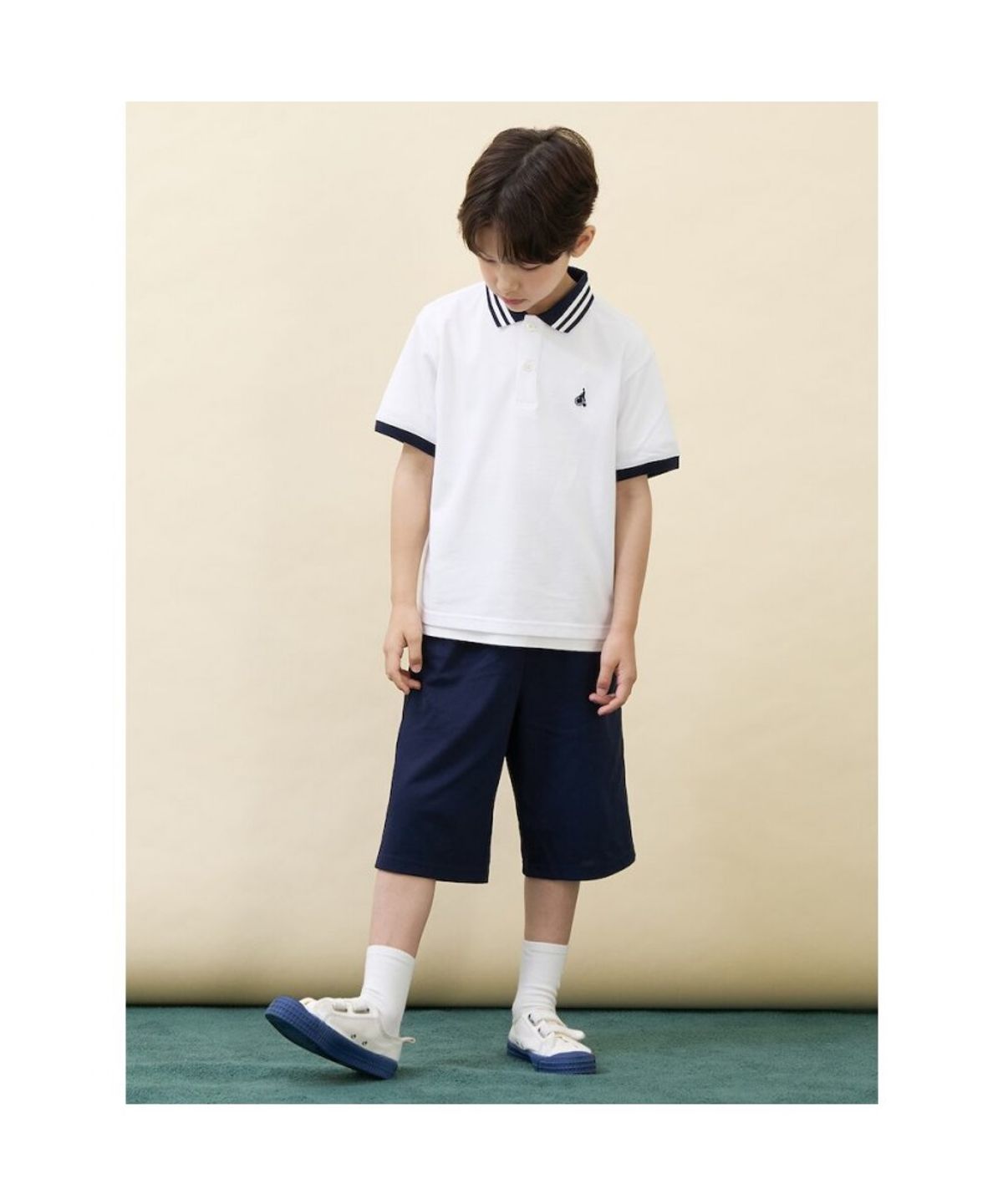 빈폴 키즈(BEANPOLE KIDS) 썸머 스쿨 피케 카라 상하세트  화이트 (BI6742U041)