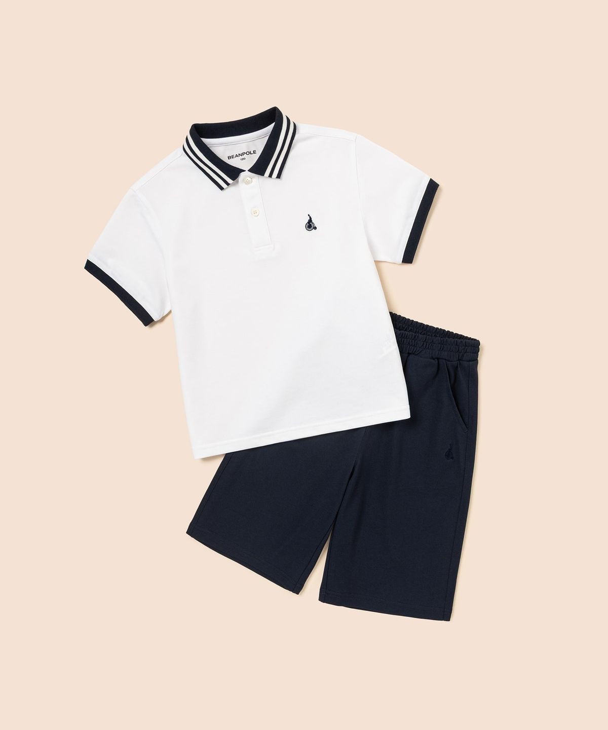 빈폴 키즈(BEANPOLE KIDS) 썸머 스쿨 피케 카라 상하세트  화이트 (BI6742U041)