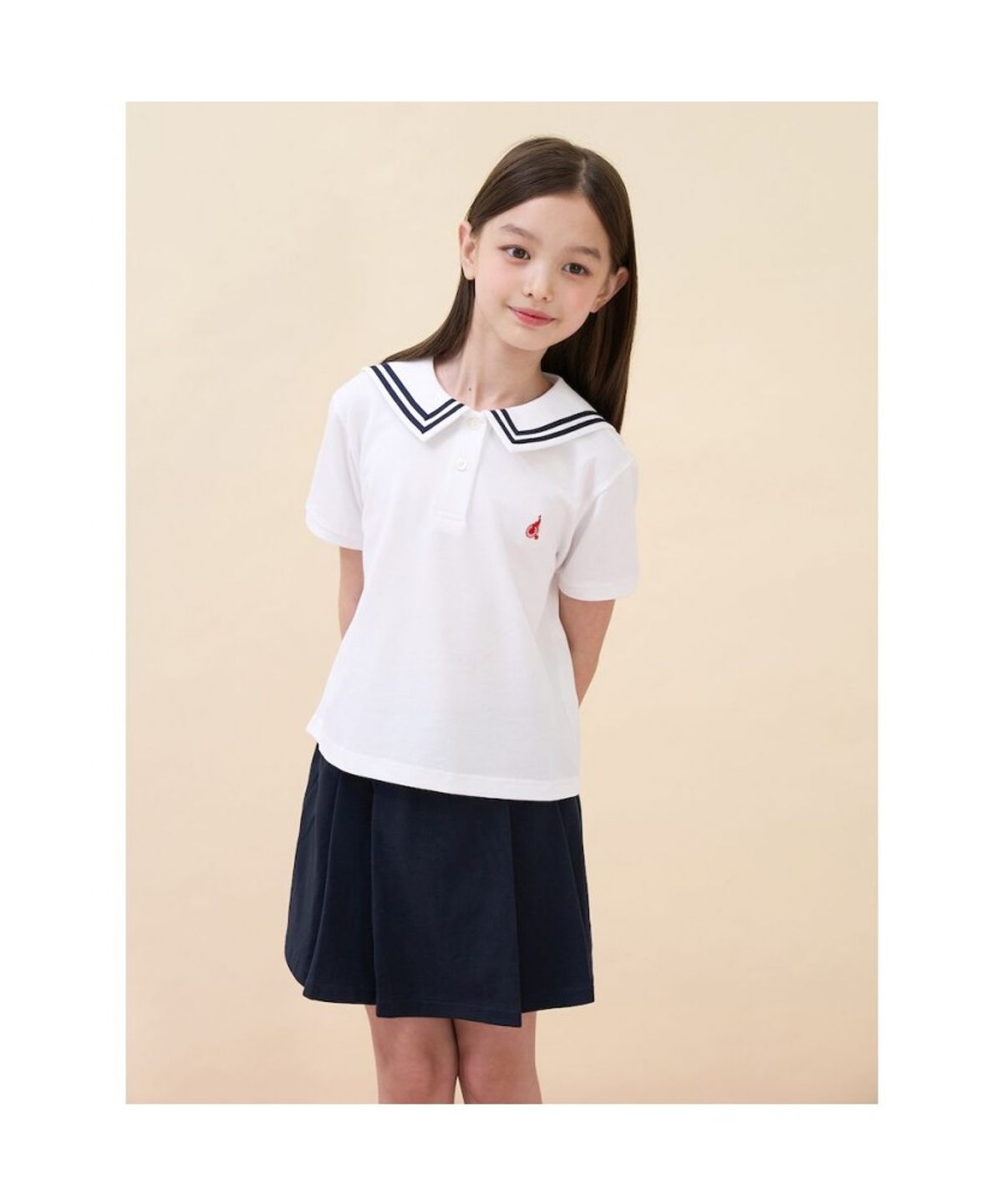 빈폴 키즈(BEANPOLE KIDS) 클래식 피케 상하 세트  아이보리 (BI6742G010)