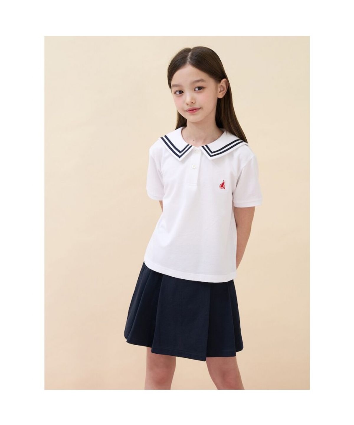 빈폴 키즈(BEANPOLE KIDS) 클래식 피케 상하 세트  아이보리 (BI6742G010)