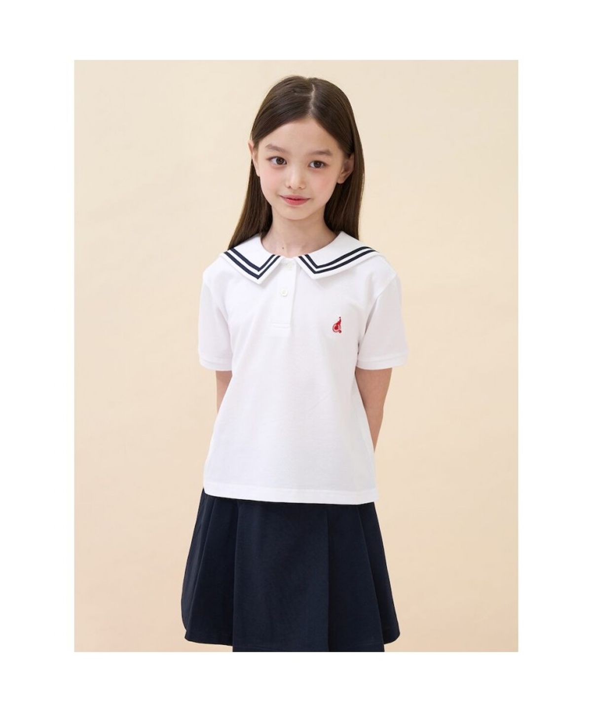 빈폴 키즈(BEANPOLE KIDS) 클래식 피케 상하 세트  아이보리 (BI6742G010)
