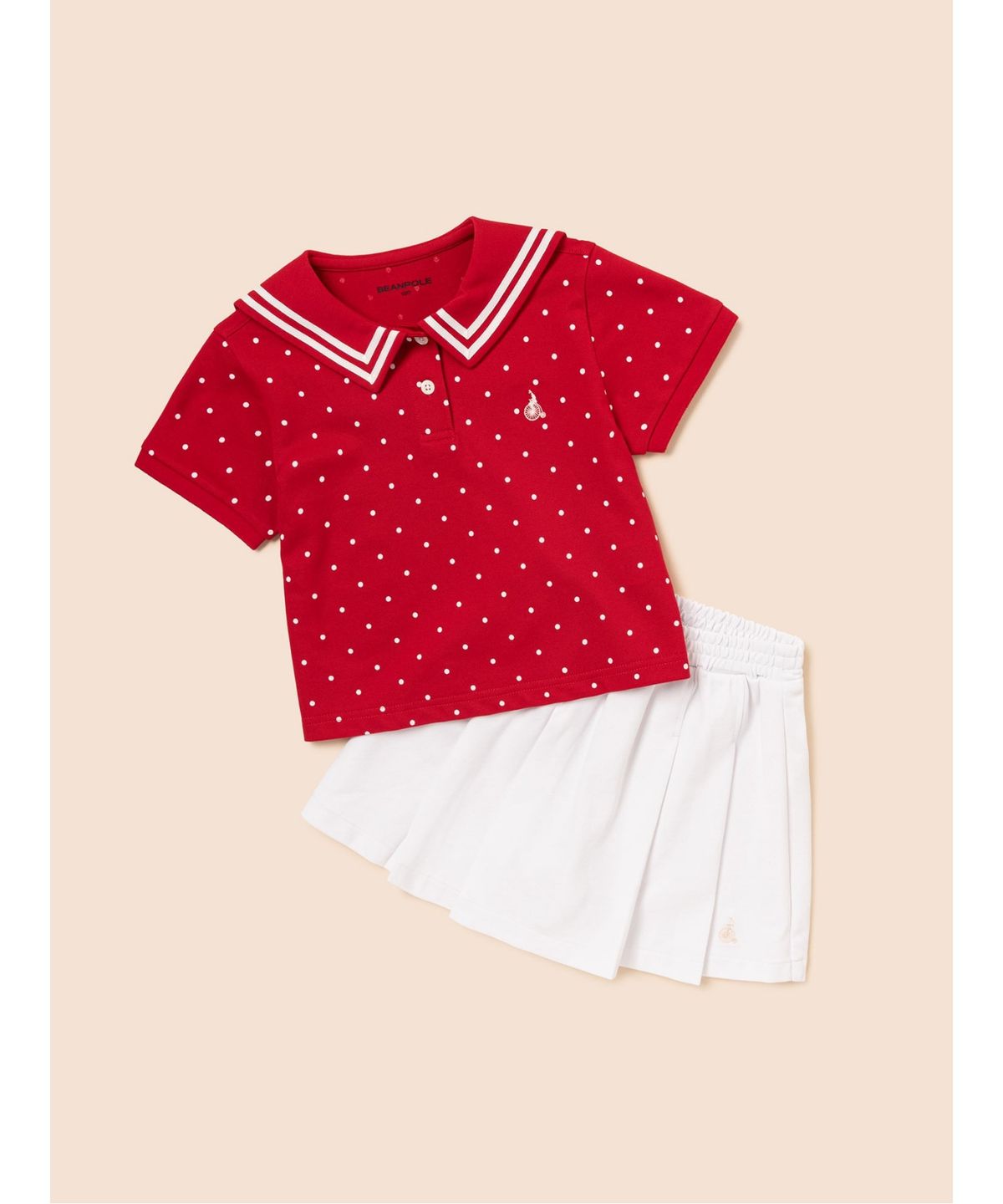 빈폴 키즈(BEANPOLE KIDS) 클래식 피케 상하 세트  레드 (BI6742G016)
