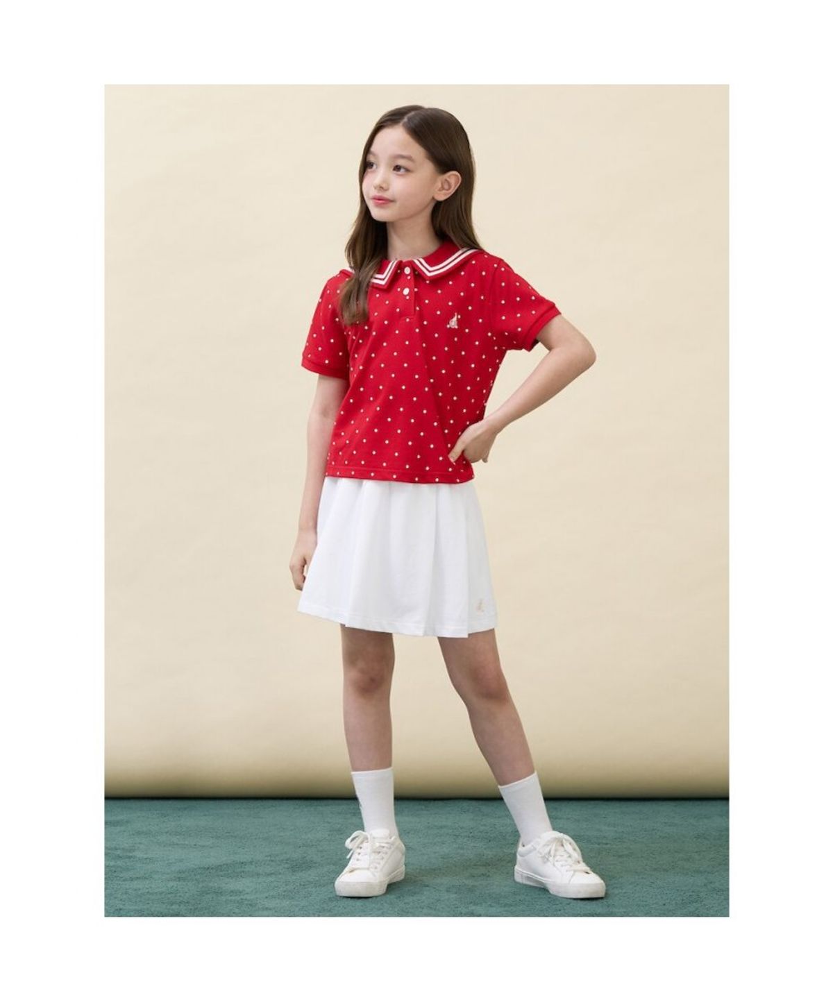빈폴 키즈(BEANPOLE KIDS) 클래식 피케 상하 세트  레드 (BI6742G016)