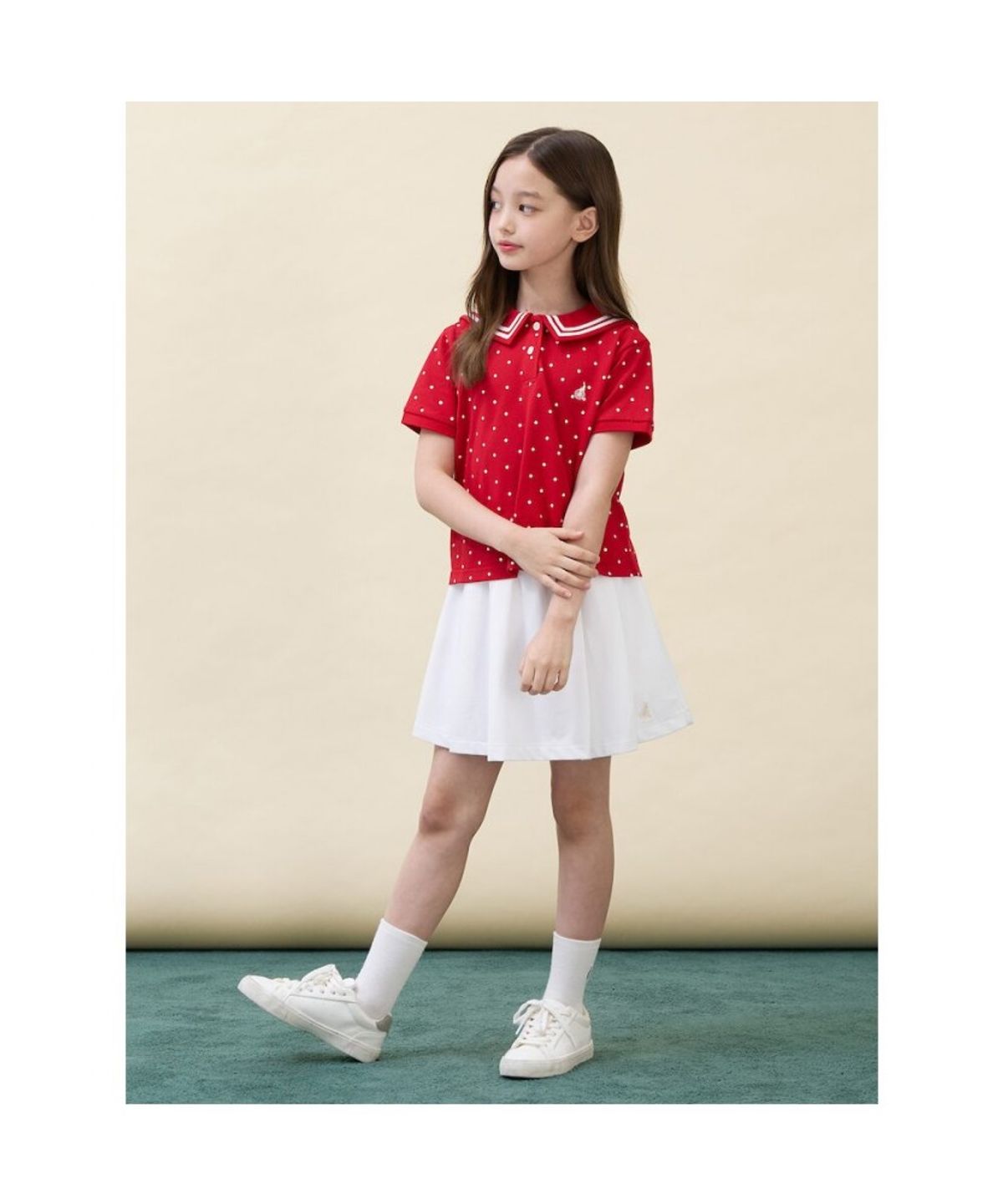 빈폴 키즈(BEANPOLE KIDS) 클래식 피케 상하 세트  레드 (BI6742G016)