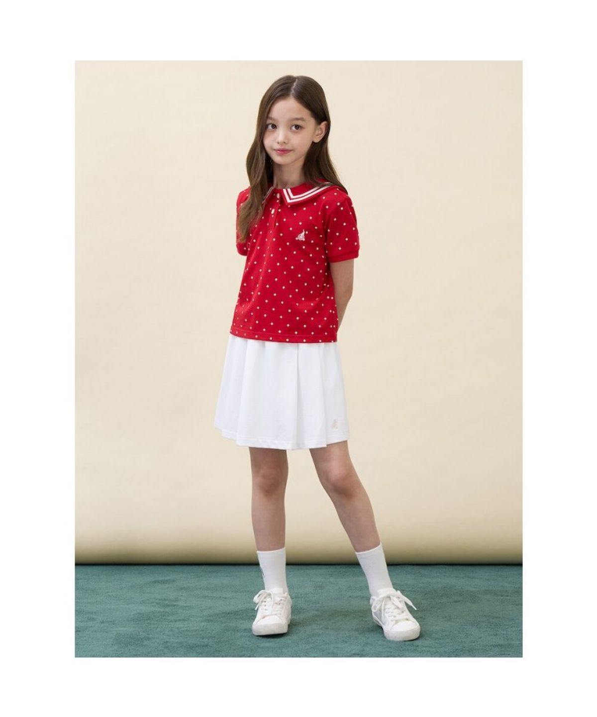 빈폴 키즈(BEANPOLE KIDS) 클래식 피케 상하 세트  레드 (BI6742G016)