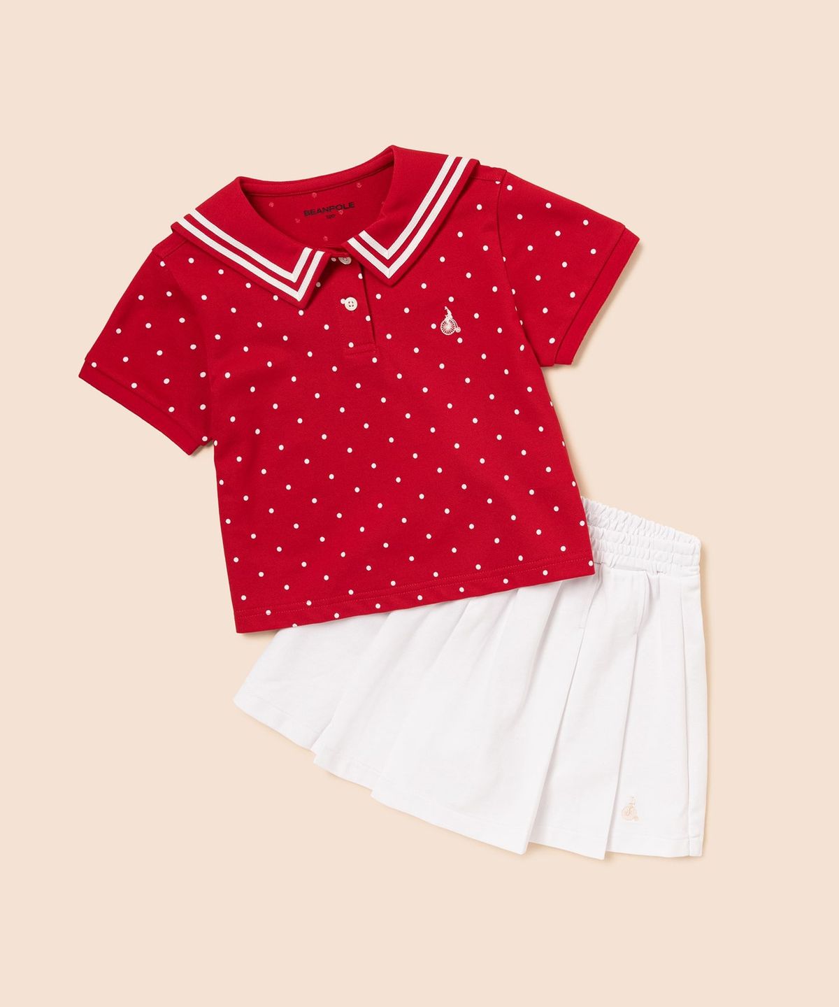 빈폴 키즈(BEANPOLE KIDS) 클래식 피케 상하 세트  레드 (BI6742G016)