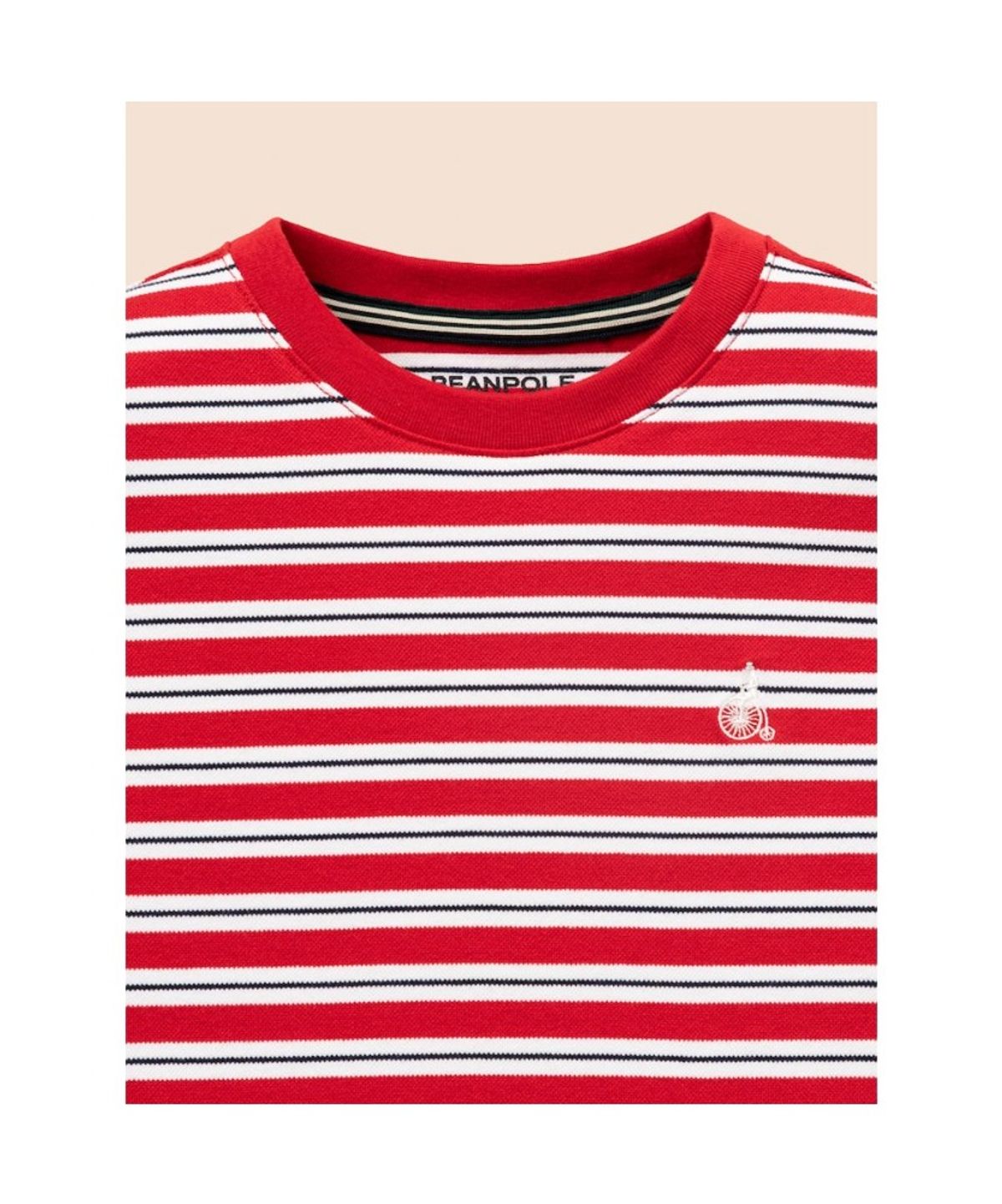 빈폴 키즈(BEANPOLE KIDS) 여름 스트라이프 루즈핏 티셔츠  레드 (BI6742U066)