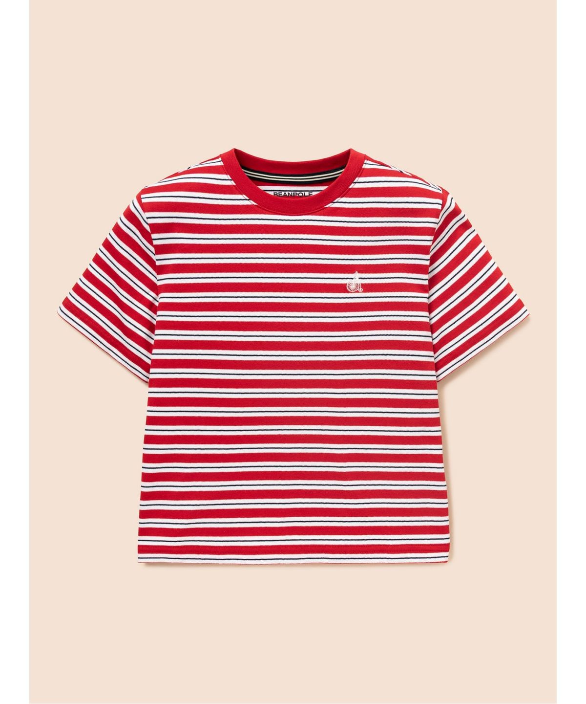 빈폴 키즈(BEANPOLE KIDS) 여름 스트라이프 루즈핏 티셔츠  레드 (BI6742U066)