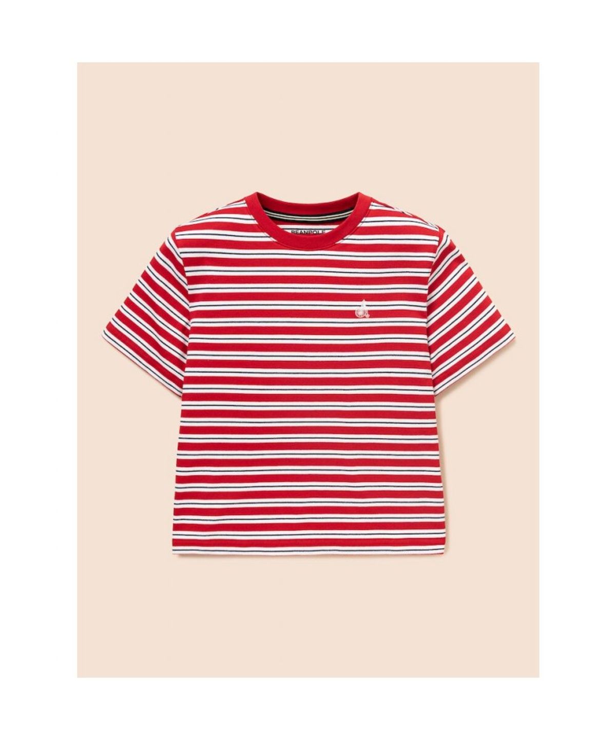 빈폴 키즈(BEANPOLE KIDS) 여름 스트라이프 루즈핏 티셔츠  레드 (BI6742U066)