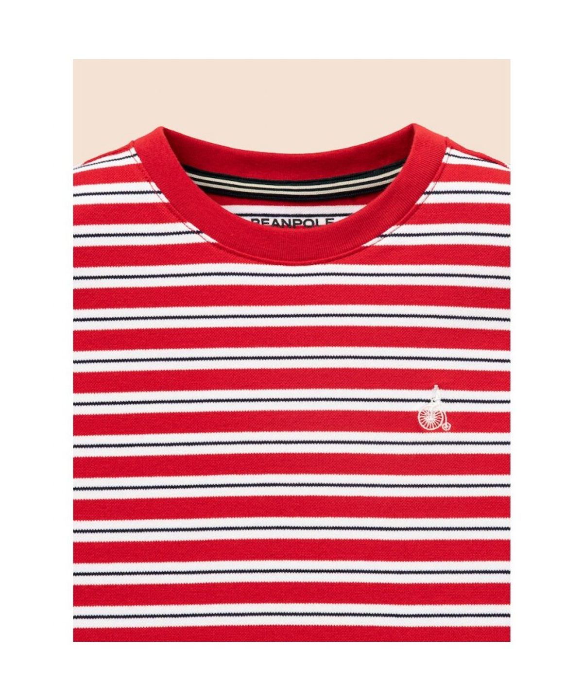 빈폴 키즈(BEANPOLE KIDS) 여름 스트라이프 루즈핏 티셔츠  레드 (BI6742U066)