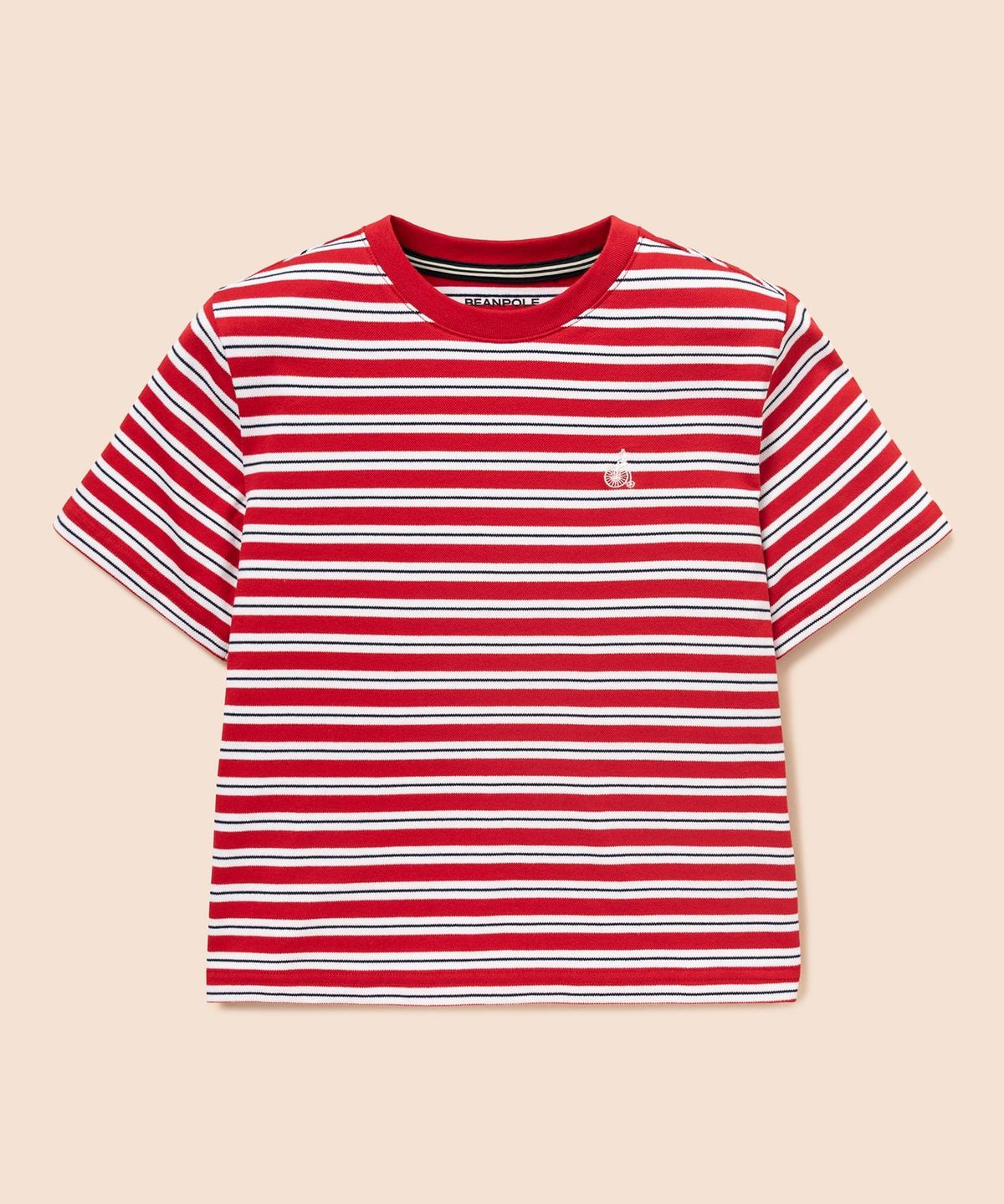 빈폴 키즈(BEANPOLE KIDS) 여름 스트라이프 루즈핏 티셔츠  레드 (BI6742U066)
