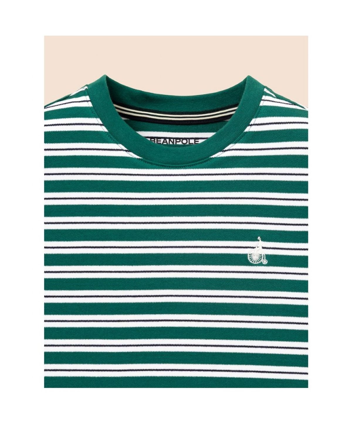 빈폴 키즈(BEANPOLE KIDS) 여름 스트라이프 루즈핏 티셔츠  그린 (BI6742U06M)
