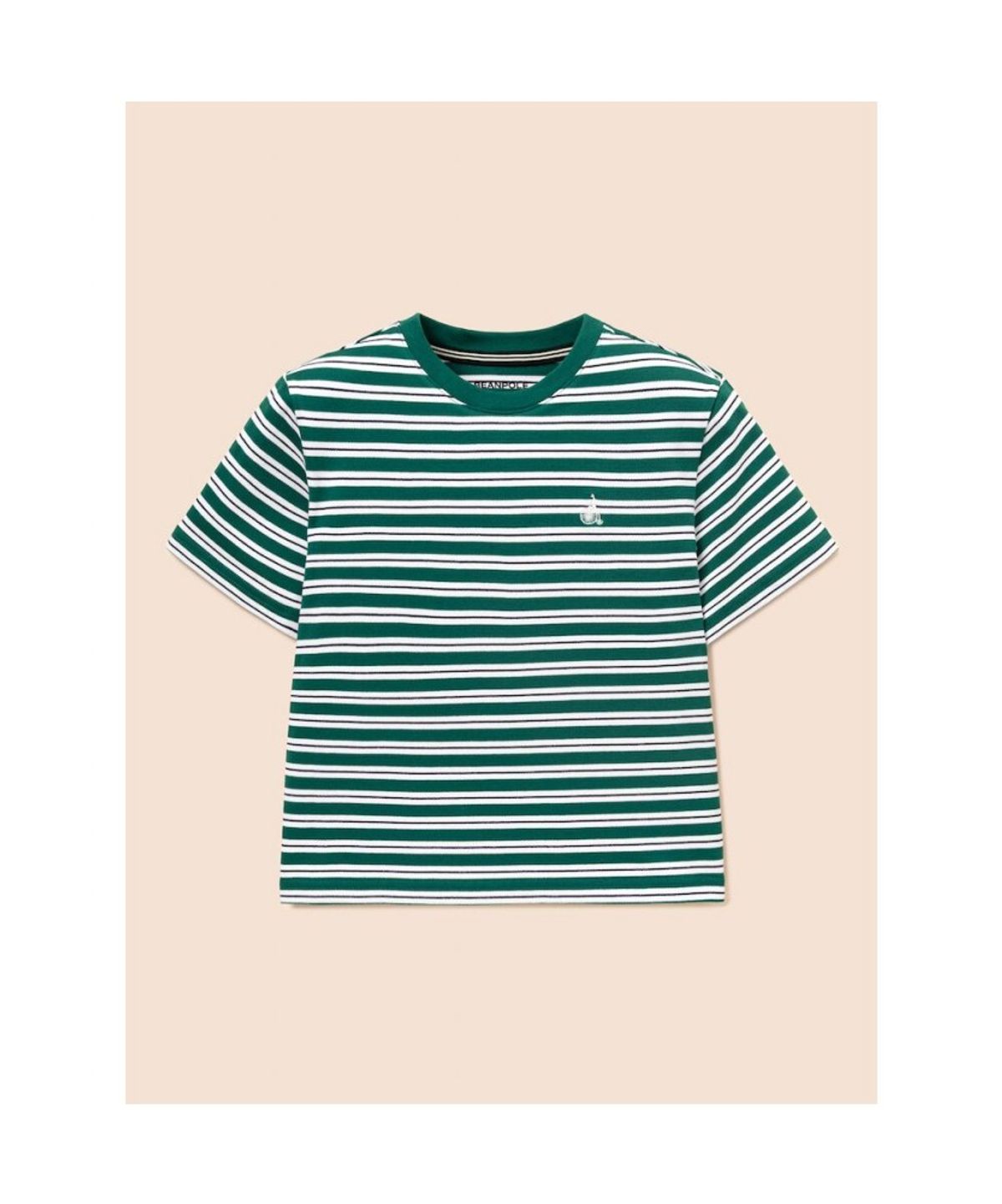 빈폴 키즈(BEANPOLE KIDS) 여름 스트라이프 루즈핏 티셔츠  그린 (BI6742U06M)