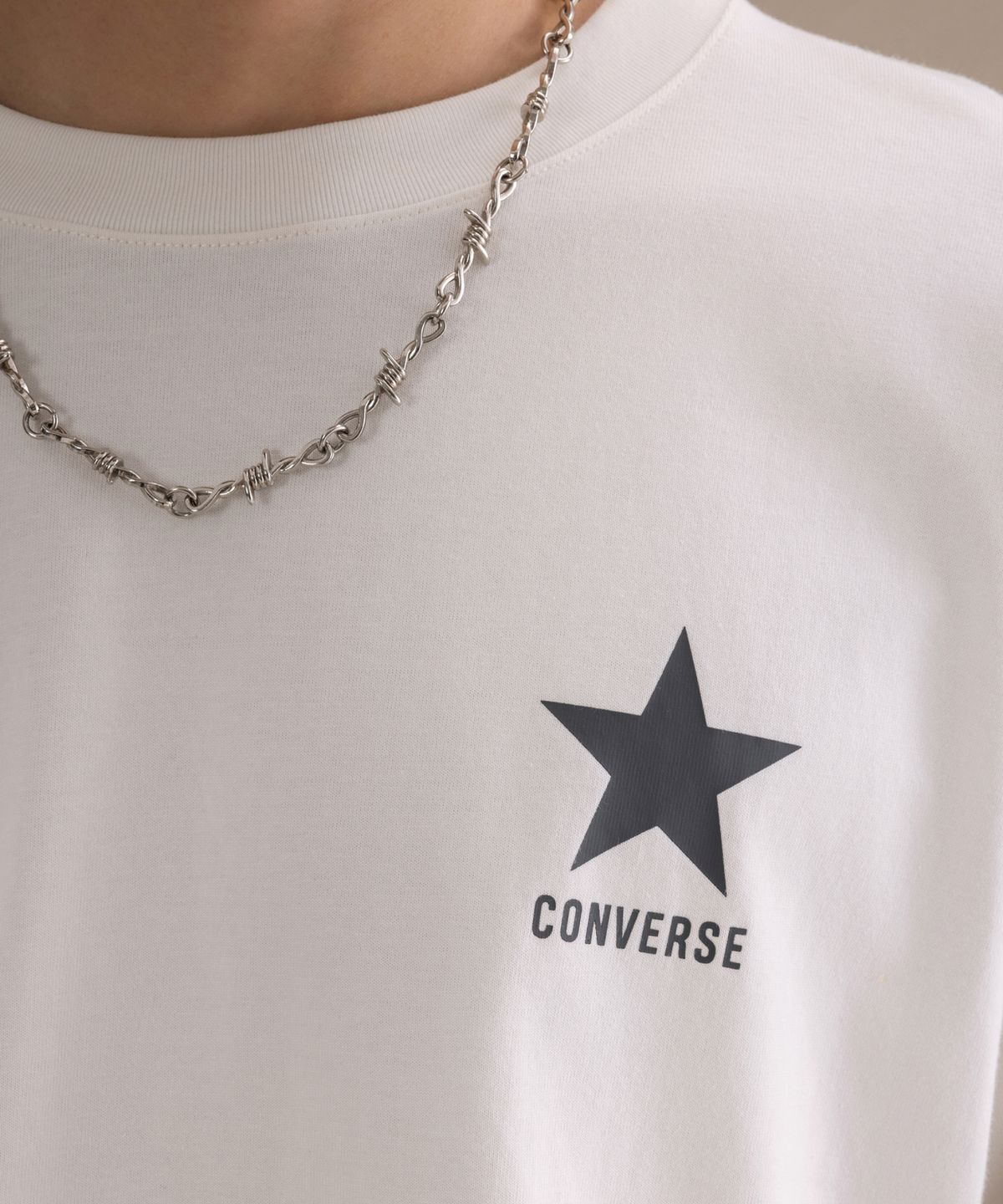 컨버스(CONVERSE) 그래픽 롱슬리브 티셔츠 에그렛 UCK060-W2Y