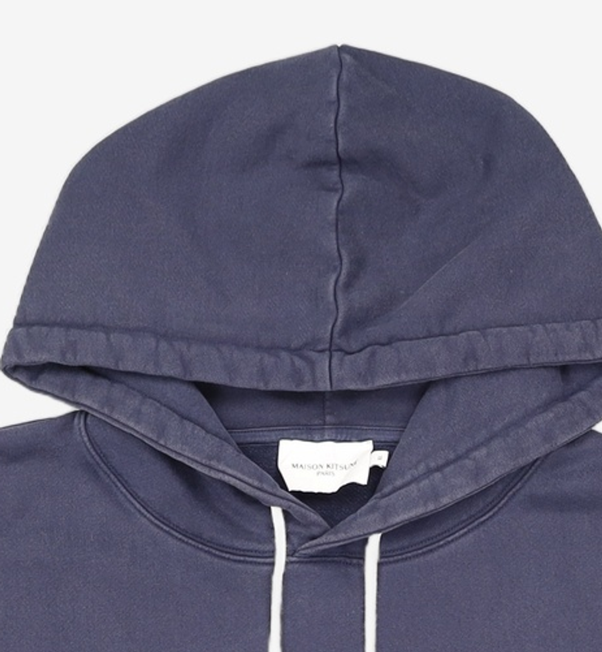 메종 키츠네(MAISON KITSUNE) 그레이 폭스헤드 후드 티셔츠 GU00335KM0002 P480 NAVY XL