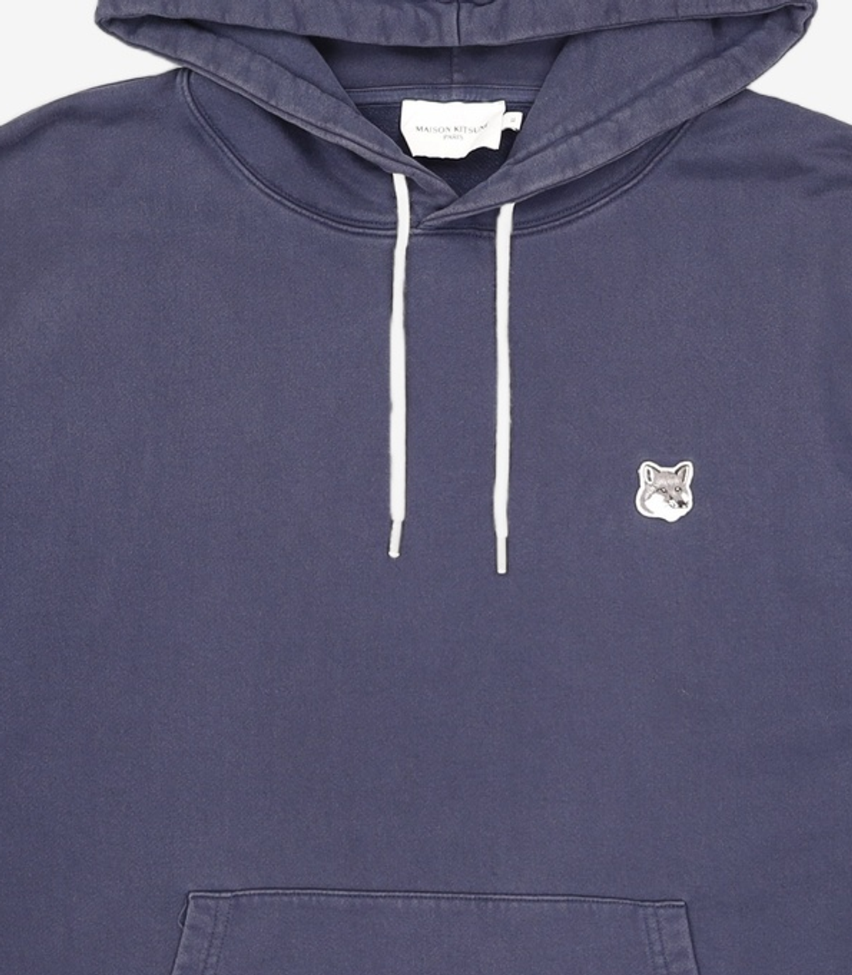 메종 키츠네(MAISON KITSUNE) 그레이 폭스헤드 후드 티셔츠 GU00335KM0002 P480 NAVY XL
