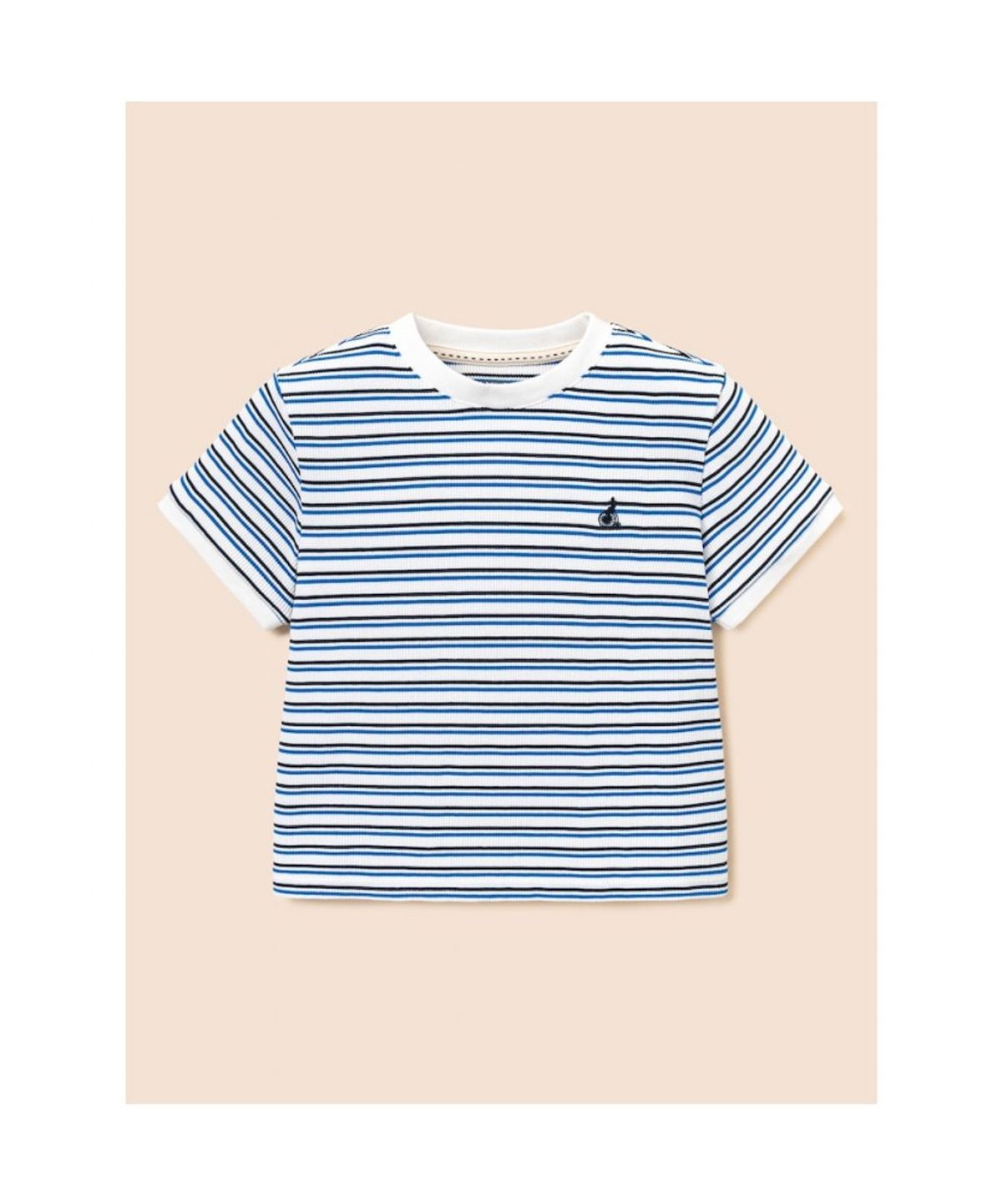 빈폴 키즈(BEANPOLE KIDS) 와플 스트라이프 반소매 상하세트  아이보리 (BI6742U010)