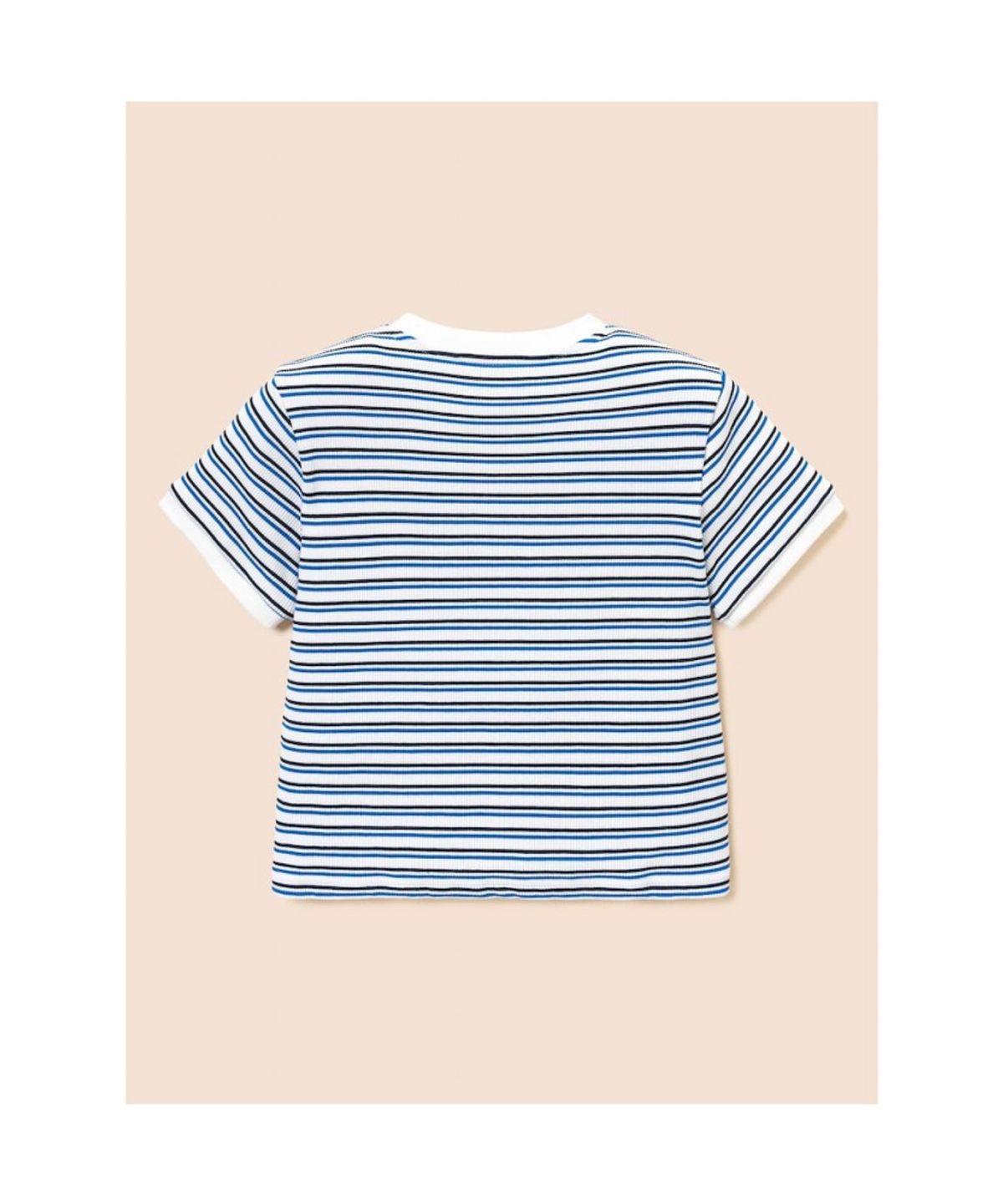 빈폴 키즈(BEANPOLE KIDS) 와플 스트라이프 반소매 상하세트  아이보리 (BI6742U010)