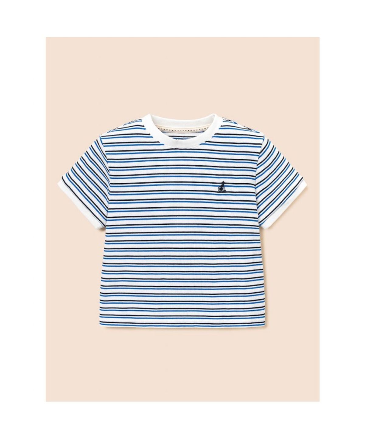 빈폴 키즈(BEANPOLE KIDS) 와플 스트라이프 반소매 상하세트  아이보리 (BI6742U010)