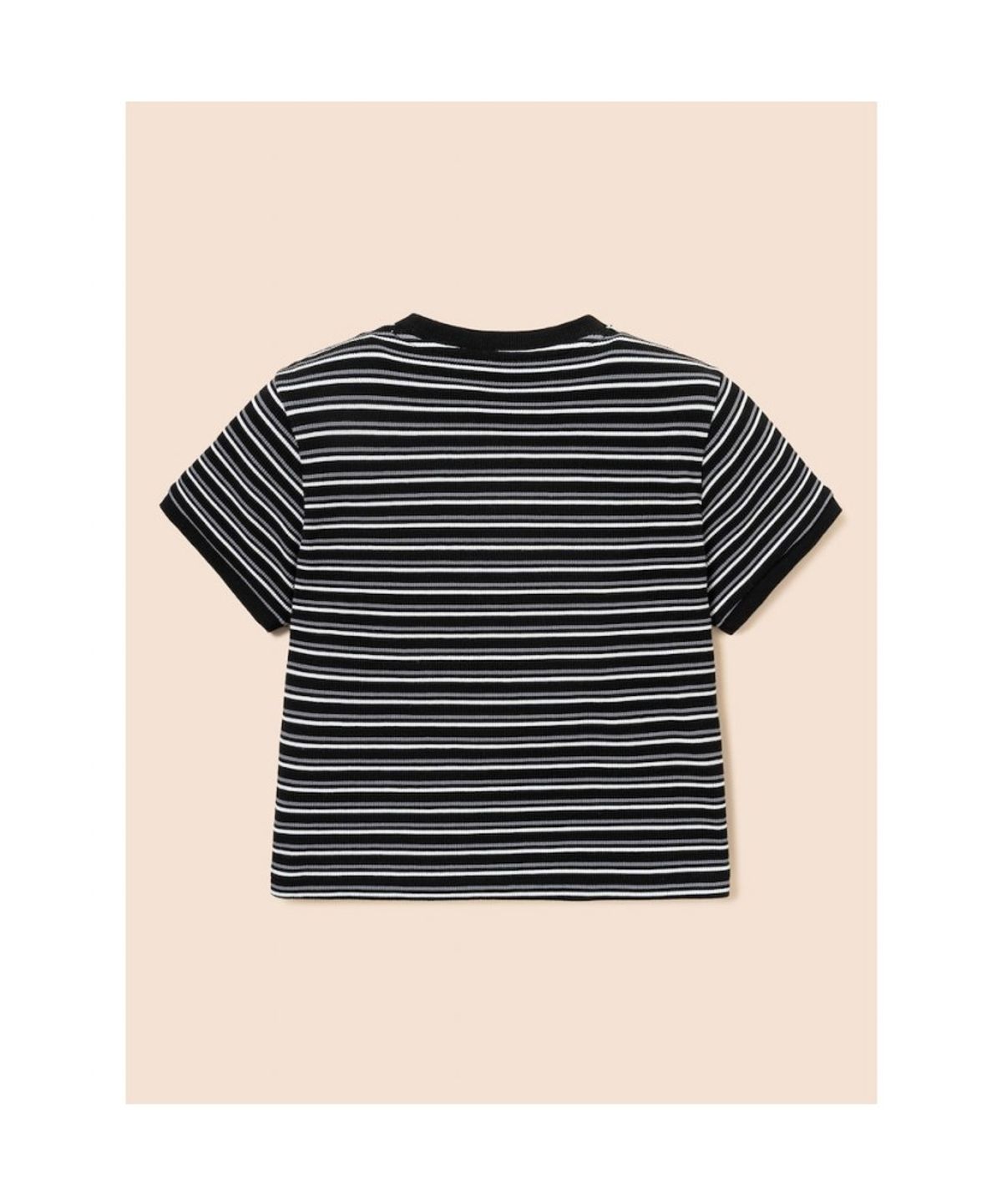 빈폴 키즈(BEANPOLE KIDS) 와플 스트라이프 반소매 상하세트  블랙 (BI6742U015)