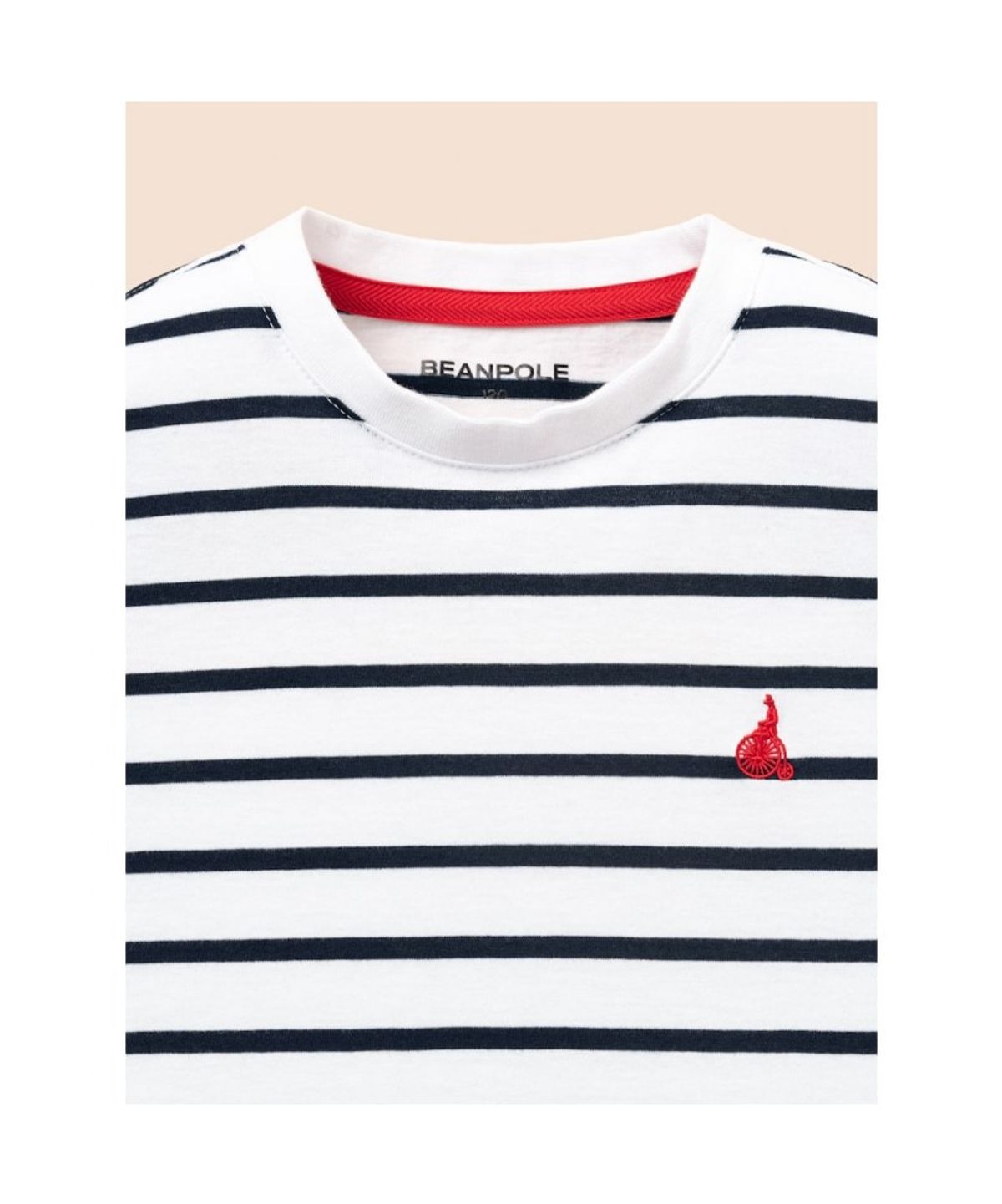 빈폴 키즈(BEANPOLE KIDS) [Essential] 스트라이프 반소매 티셔츠  아이보리 (BI6742UE20)