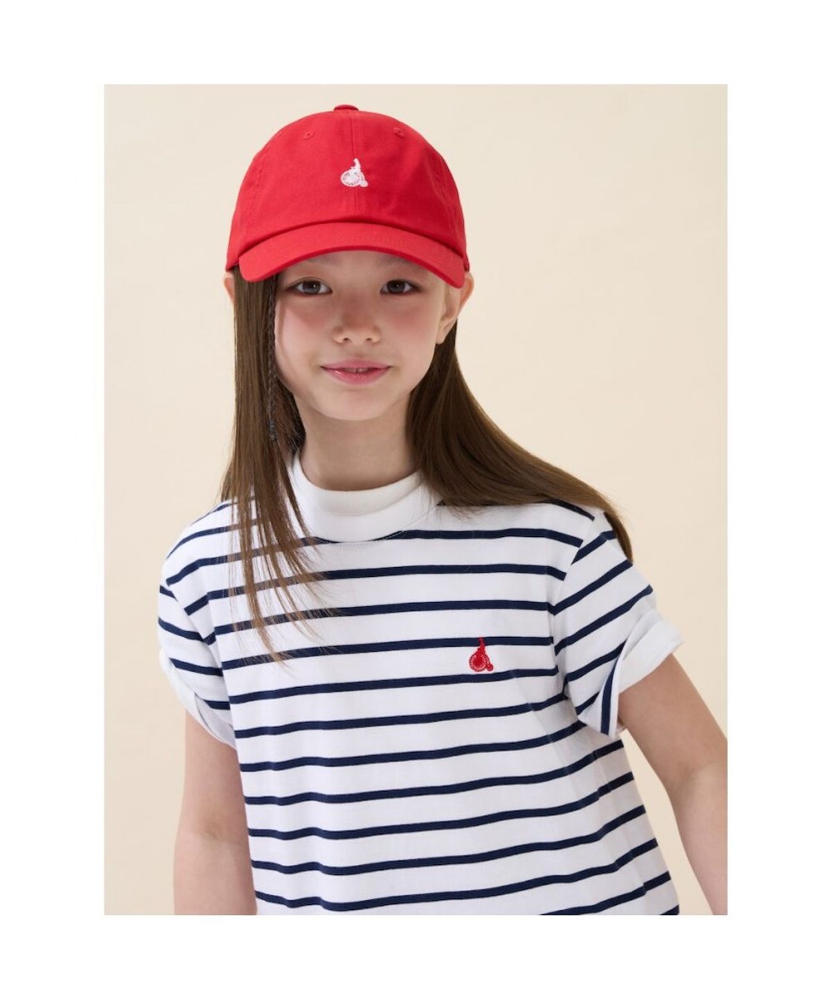 빈폴 키즈(BEANPOLE KIDS) [Essential] 스트라이프 반소매 티셔츠  아이보리 (BI6742UE20)