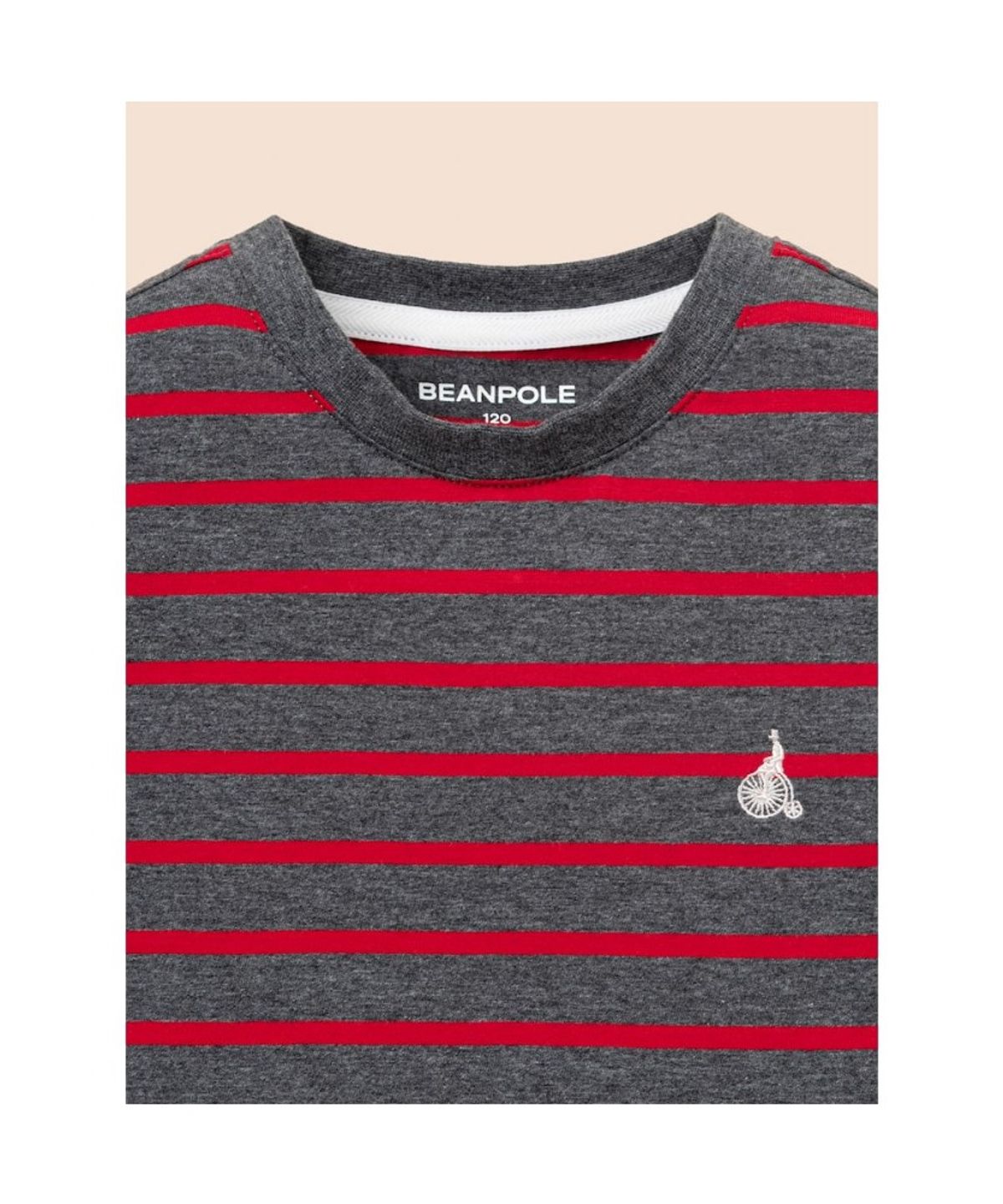 빈폴 키즈(BEANPOLE KIDS) [Essential] 스트라이프 반소매 티셔츠  그레이 (BI6742UE24)