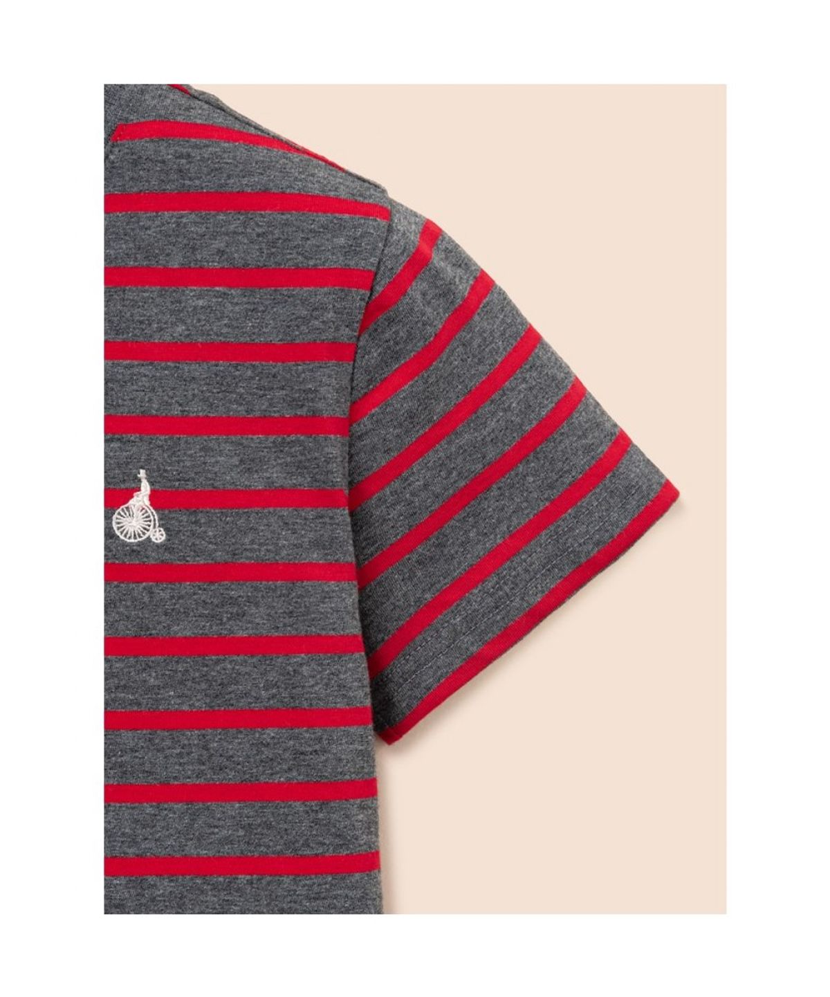 빈폴 키즈(BEANPOLE KIDS) [Essential] 스트라이프 반소매 티셔츠  그레이 (BI6742UE24)