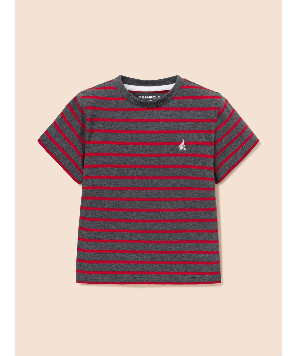 빈폴 키즈(BEANPOLE KIDS) [Essential] 스트라이프 반소매 티셔츠  그레이 (BI6742UE24)