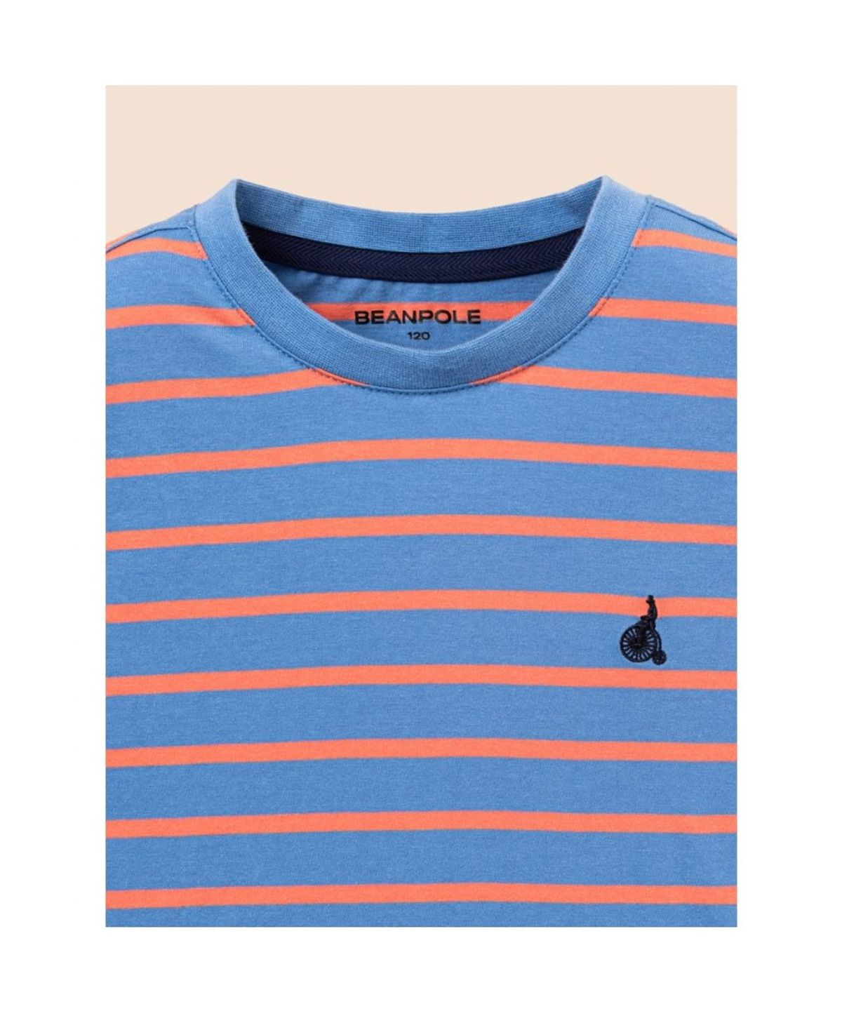 빈폴 키즈(BEANPOLE KIDS) [Essential] 스트라이프 반소매 티셔츠  스카이 블루 (BI6742UE2Q)