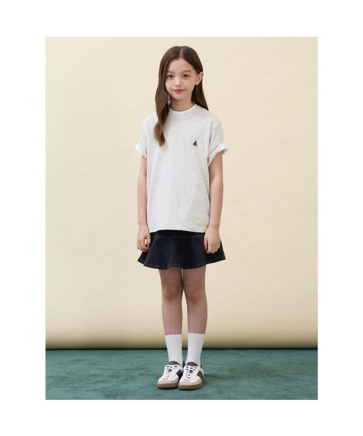 빈폴 키즈(BEANPOLE KIDS) [Essential] 수피마 베이직 반소매 티셔츠  베이지 (BI6742UE1A)