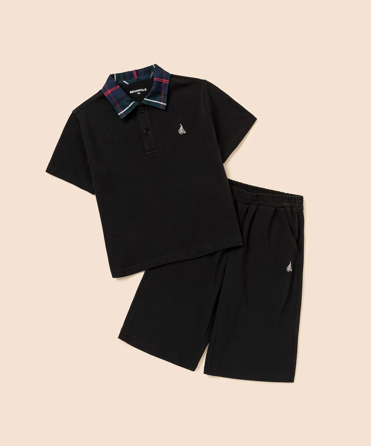 빈폴 키즈(BEANPOLE KIDS) 뉴 해릿체크 반팔 카라 상하세트 (BI6742U075)