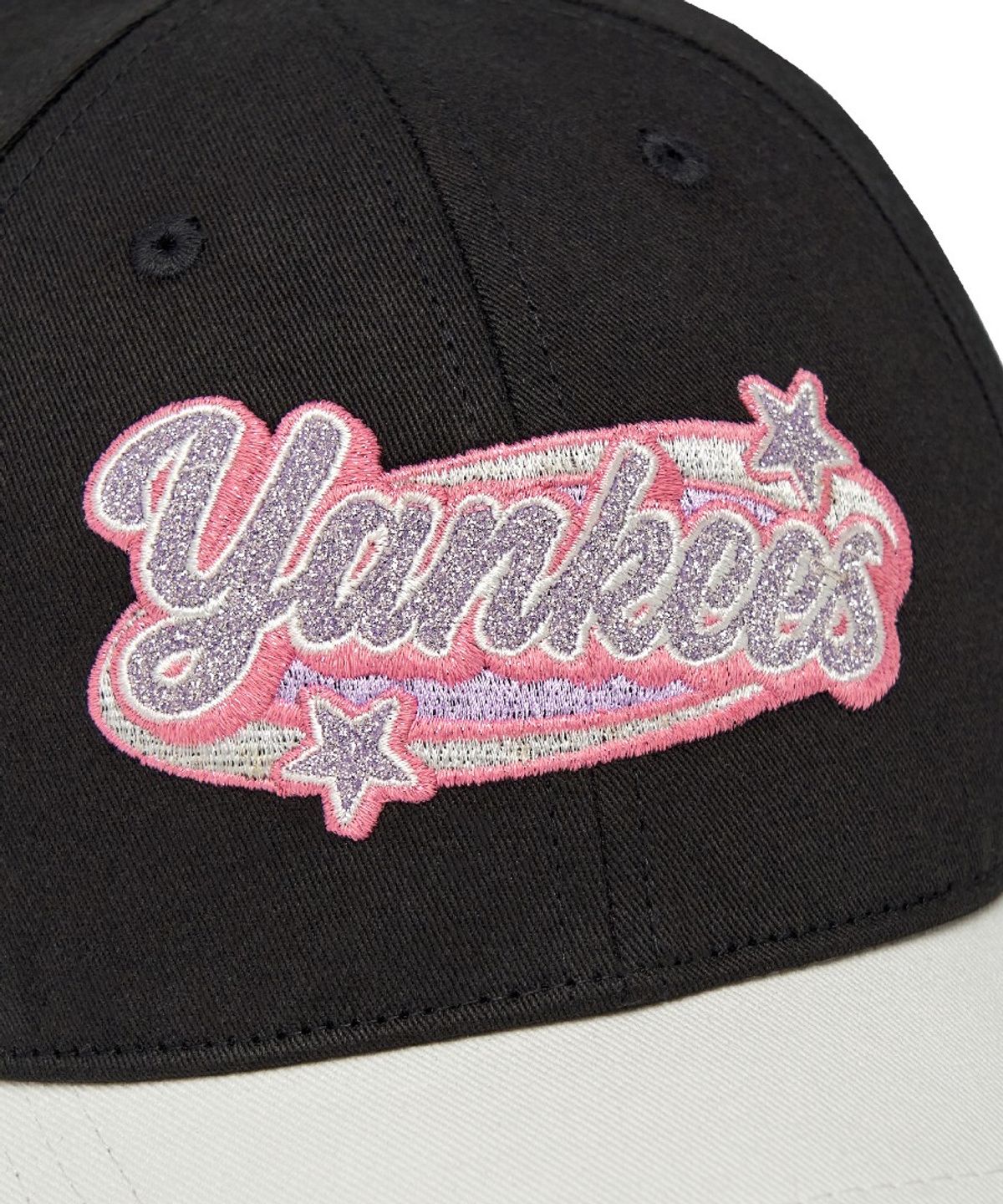 엠엘비 키즈(MLB KIDS) 프리티 스타 여아 배색 볼캡 NY (Black)