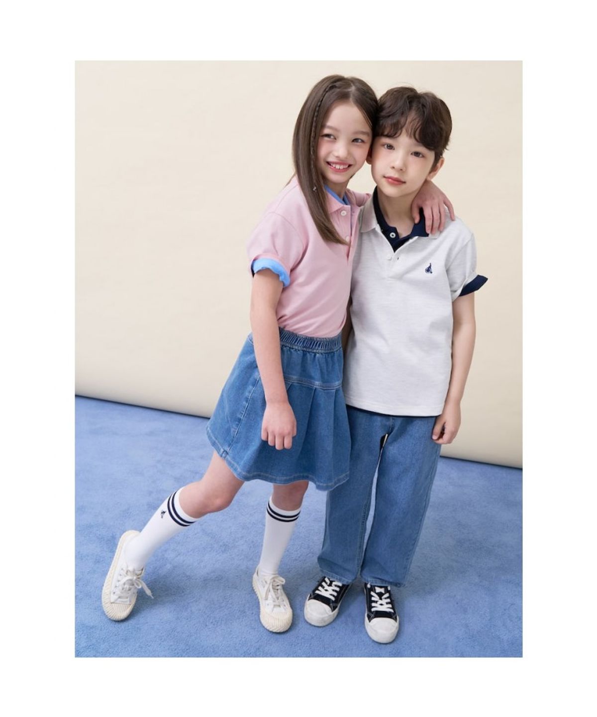빈폴 키즈(BEANPOLE KIDS) [Essential] 피케 칼라 반소매 티셔츠  라이트 핑크 (BI6742UE3Y)