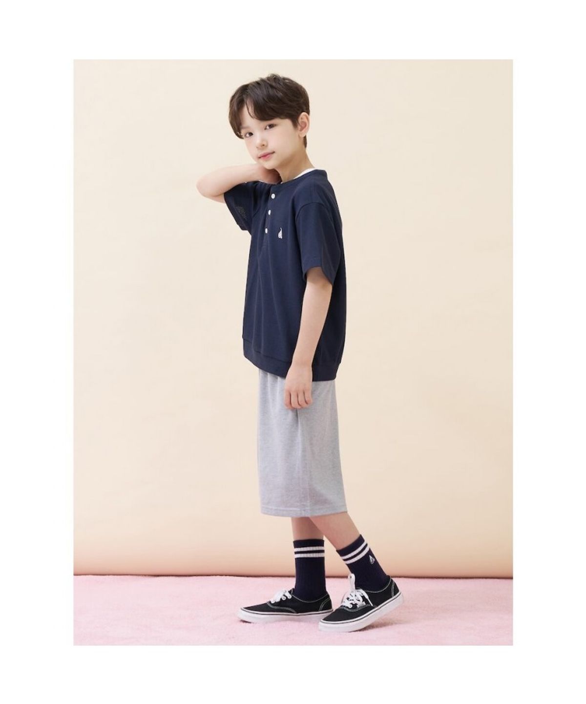 빈폴 키즈(BEANPOLE KIDS) 피케 버뮤다 팬츠  그레이 (BI6725U013)