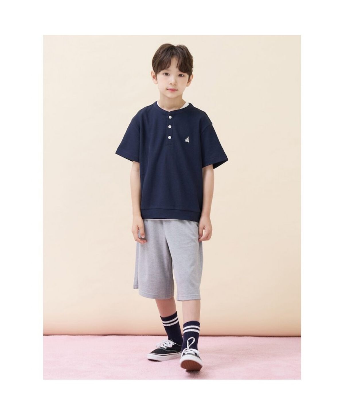 빈폴 키즈(BEANPOLE KIDS) 피케 버뮤다 팬츠  그레이 (BI6725U013)