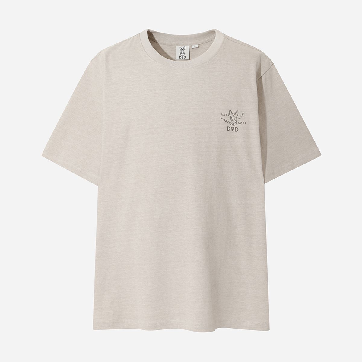 디오디(DOD) 래빗 워싱 반팔 티셔츠(BEIGE)