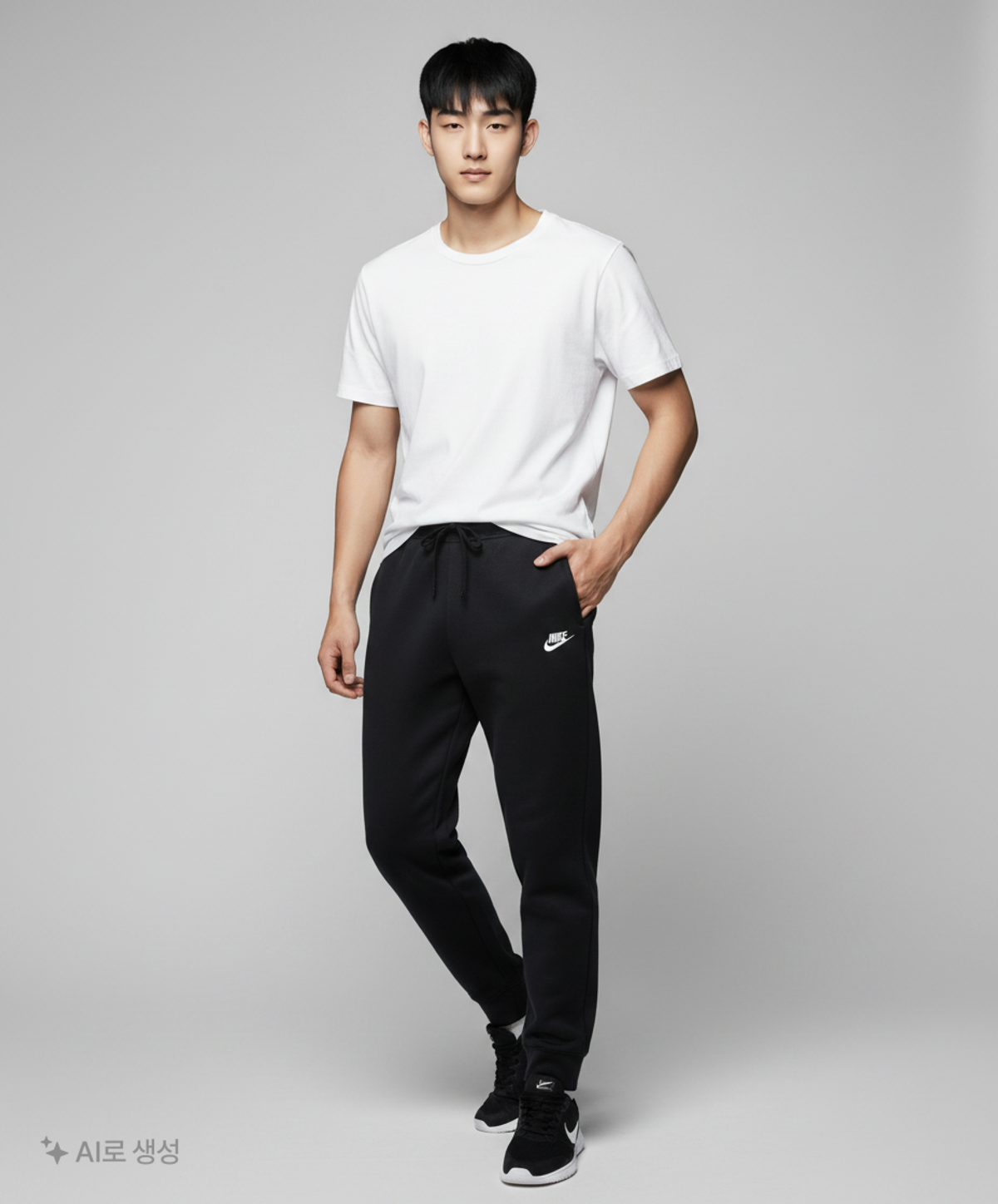 나이키(NIKE) 스포츠웨어 클럽 플리스 미드라이즈 조거 W - 블랙:화이트 / DQ5192-010 M