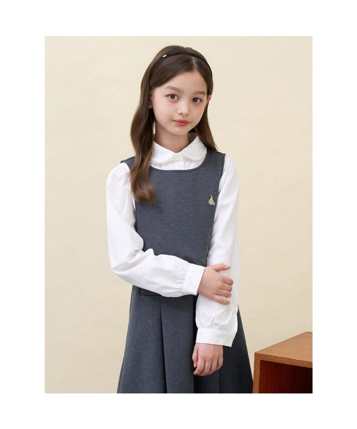 빈폴 키즈(BEANPOLE KIDS) 클래식 베스트형 저지 원피스  애쉬 (BI6771G024)