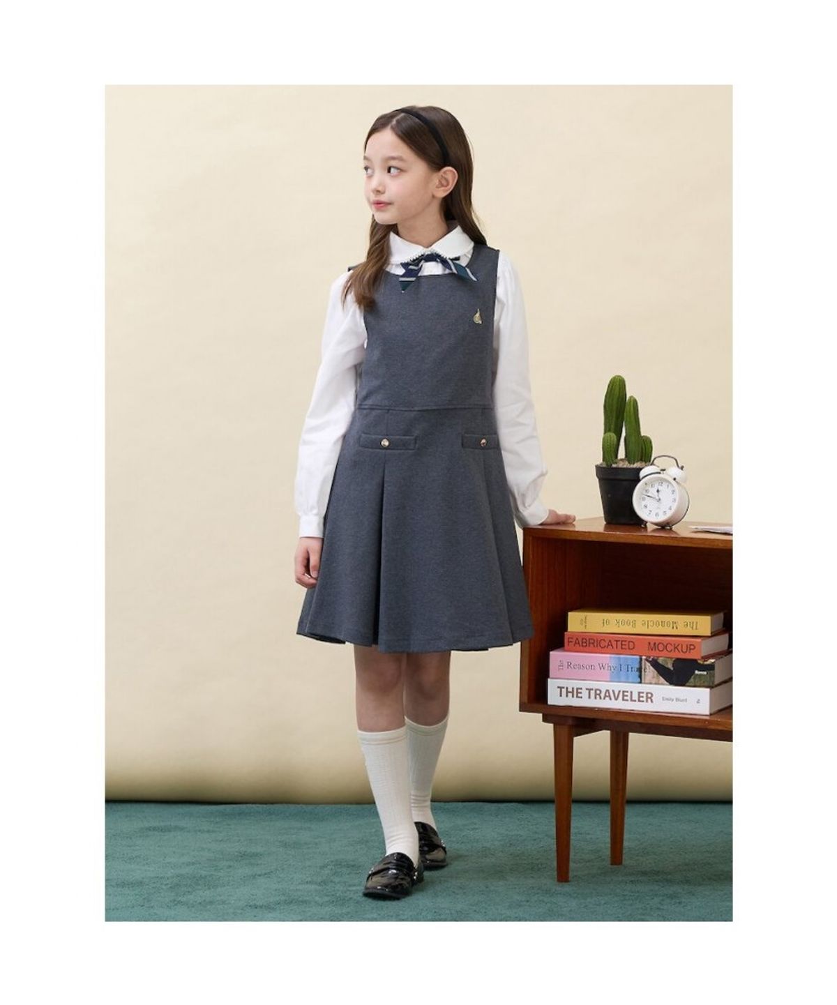 빈폴 키즈(BEANPOLE KIDS) 클래식 베스트형 저지 원피스  애쉬 (BI6771G024)