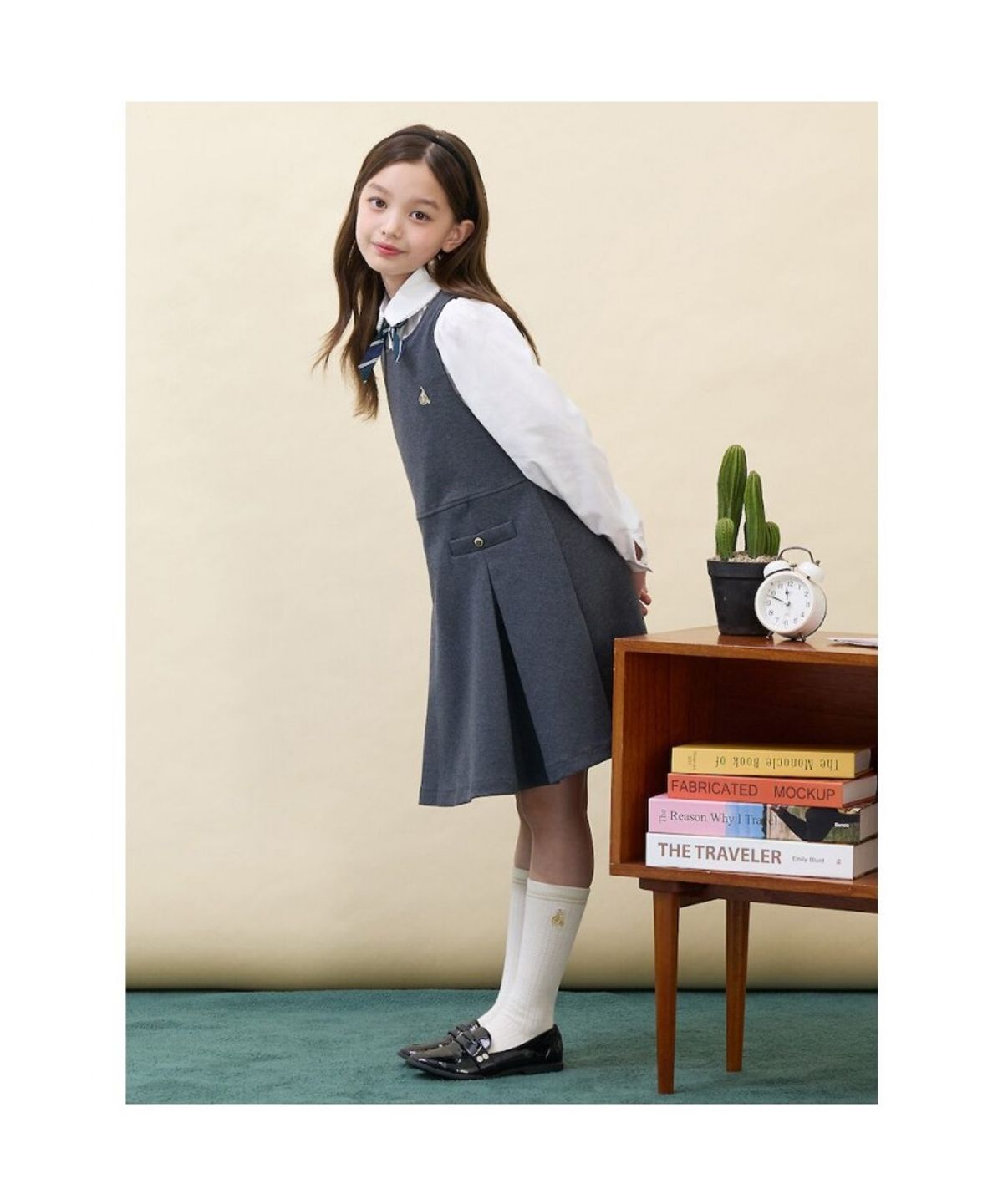 빈폴 키즈(BEANPOLE KIDS) 클래식 베스트형 저지 원피스  애쉬 (BI6771G024)