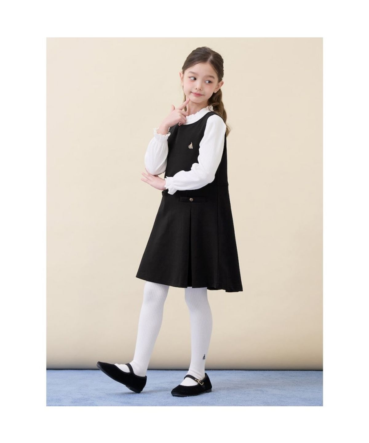 빈폴 키즈(BEANPOLE KIDS) 클래식 베스트형 저지 원피스  블랙 (BI6771G025)