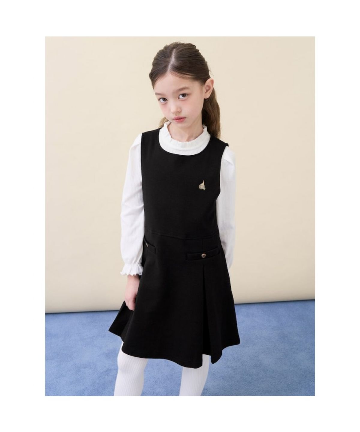 빈폴 키즈(BEANPOLE KIDS) 클래식 베스트형 저지 원피스  블랙 (BI6771G025)